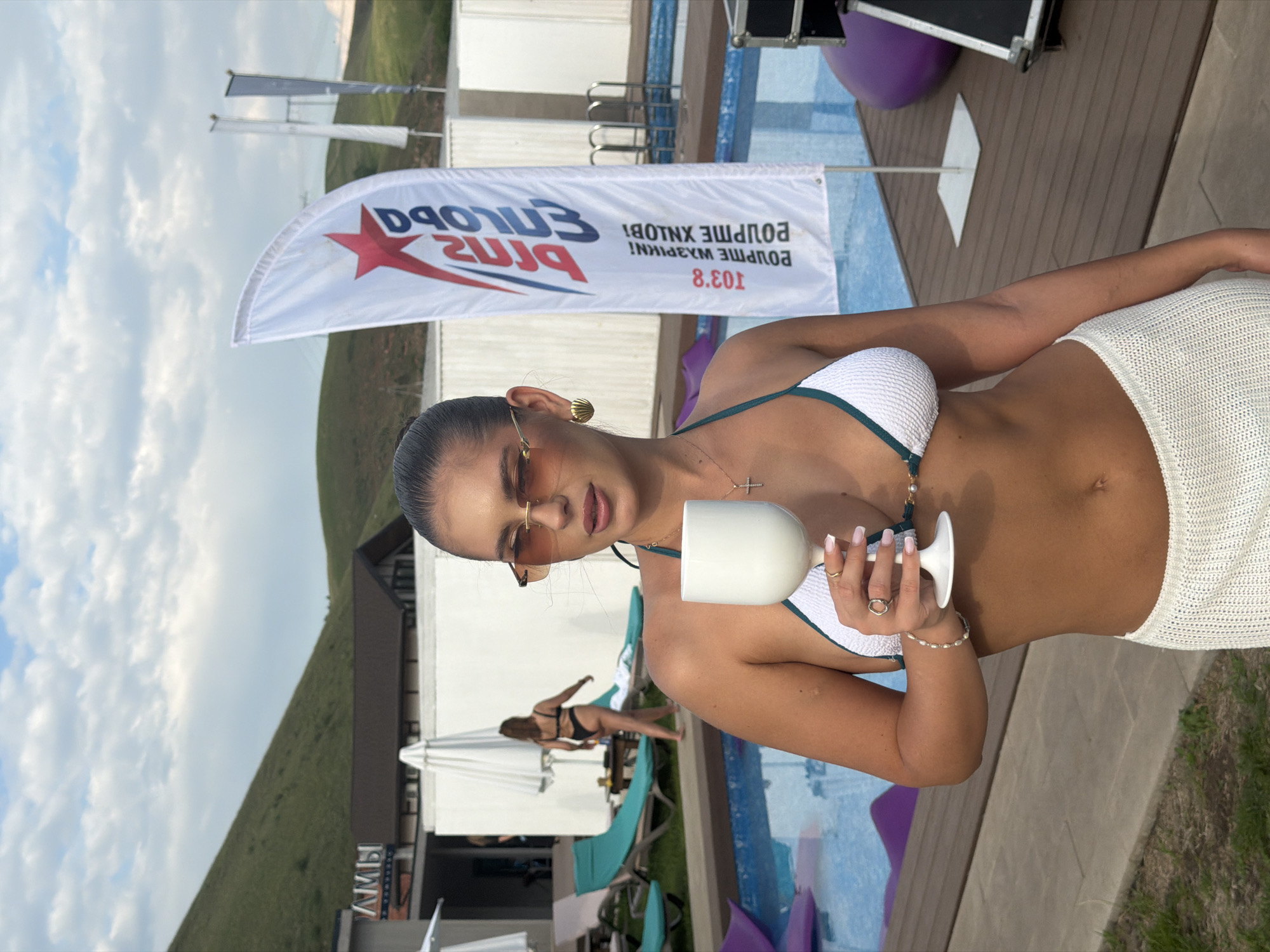 Summer leisure day at Shishka water park in Drokino
