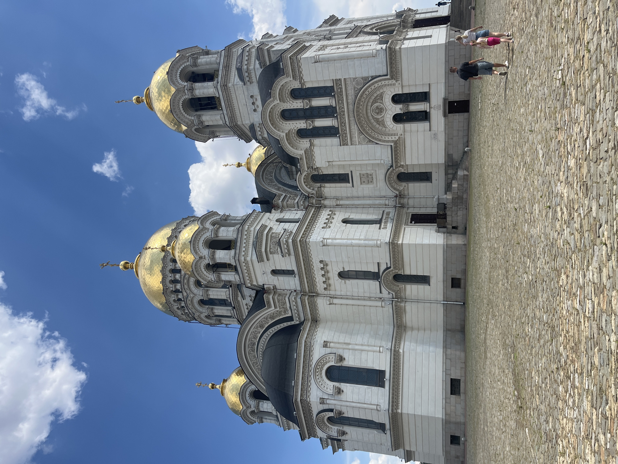 Novocherkassk's Ascension Cathedral and Yermak monument, midsummer