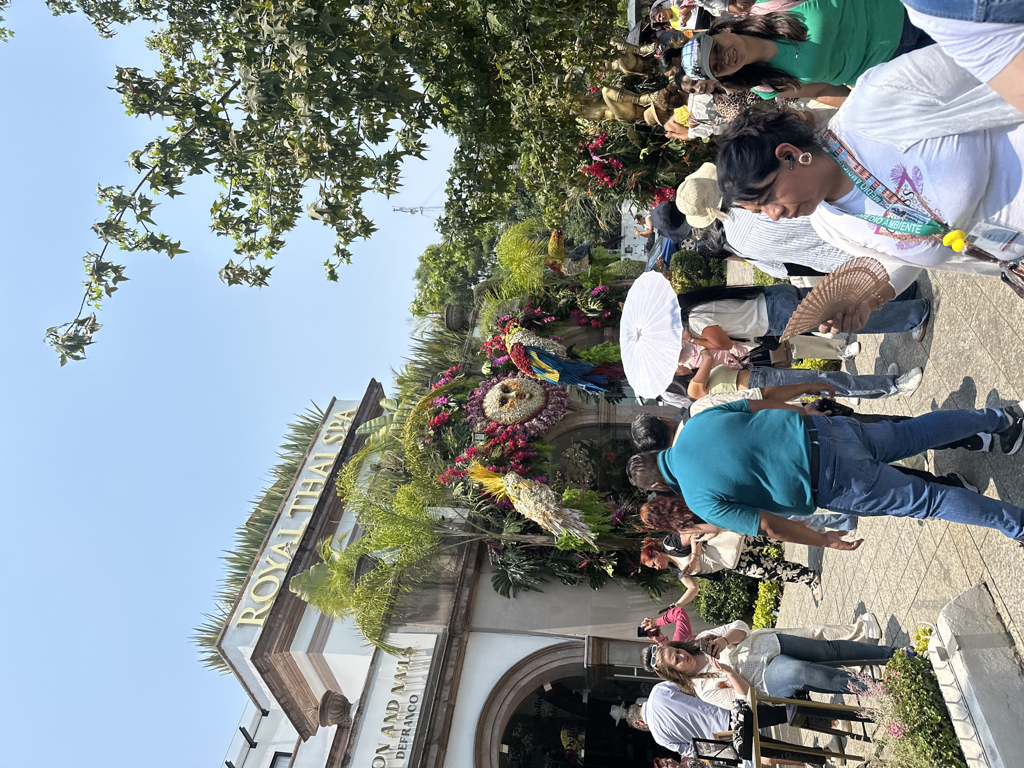 Floral festival draws crowds to decorated Mexico City buildings