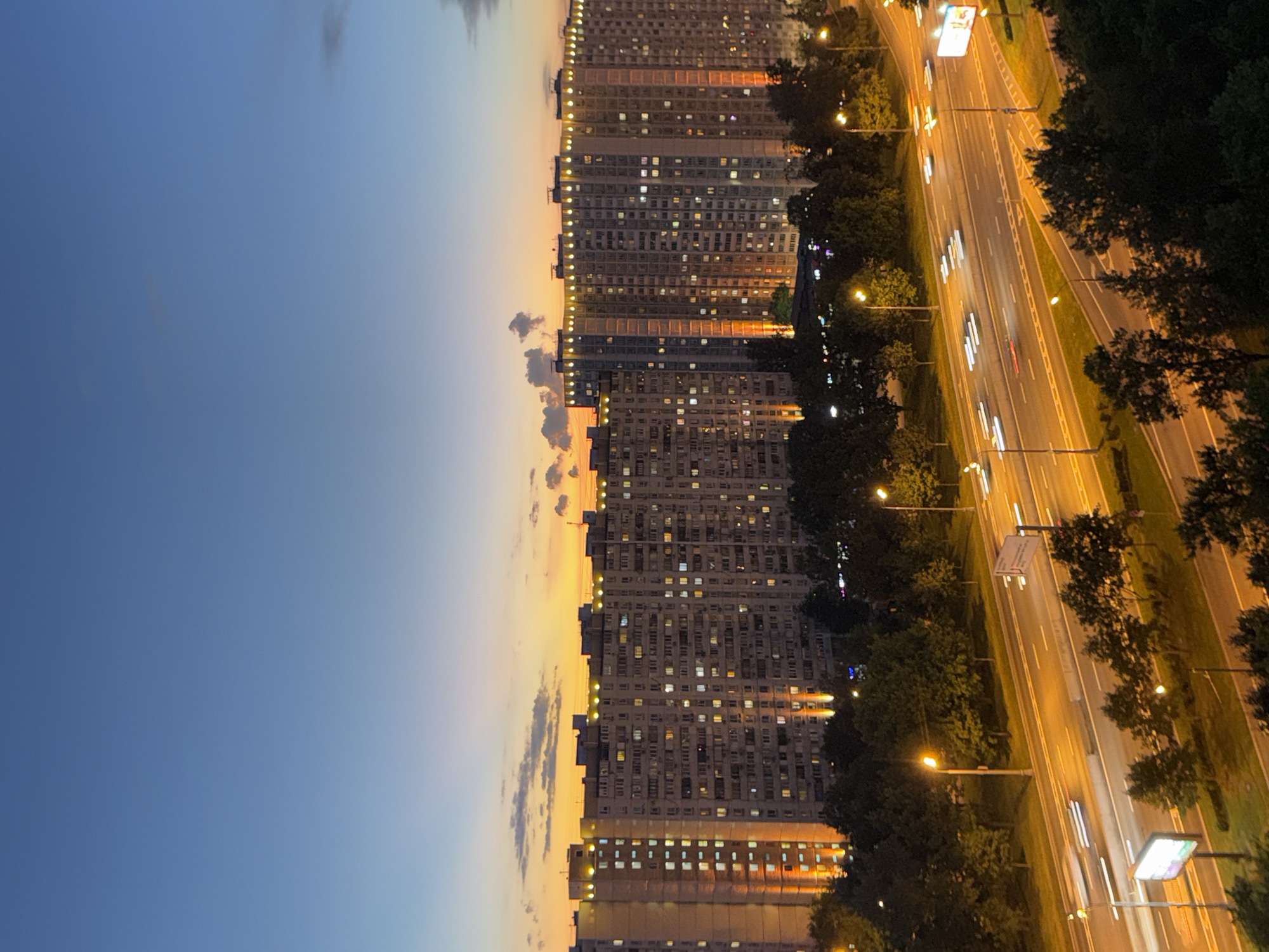 Moscow evening scenes with apartment buildings and indoor moments
