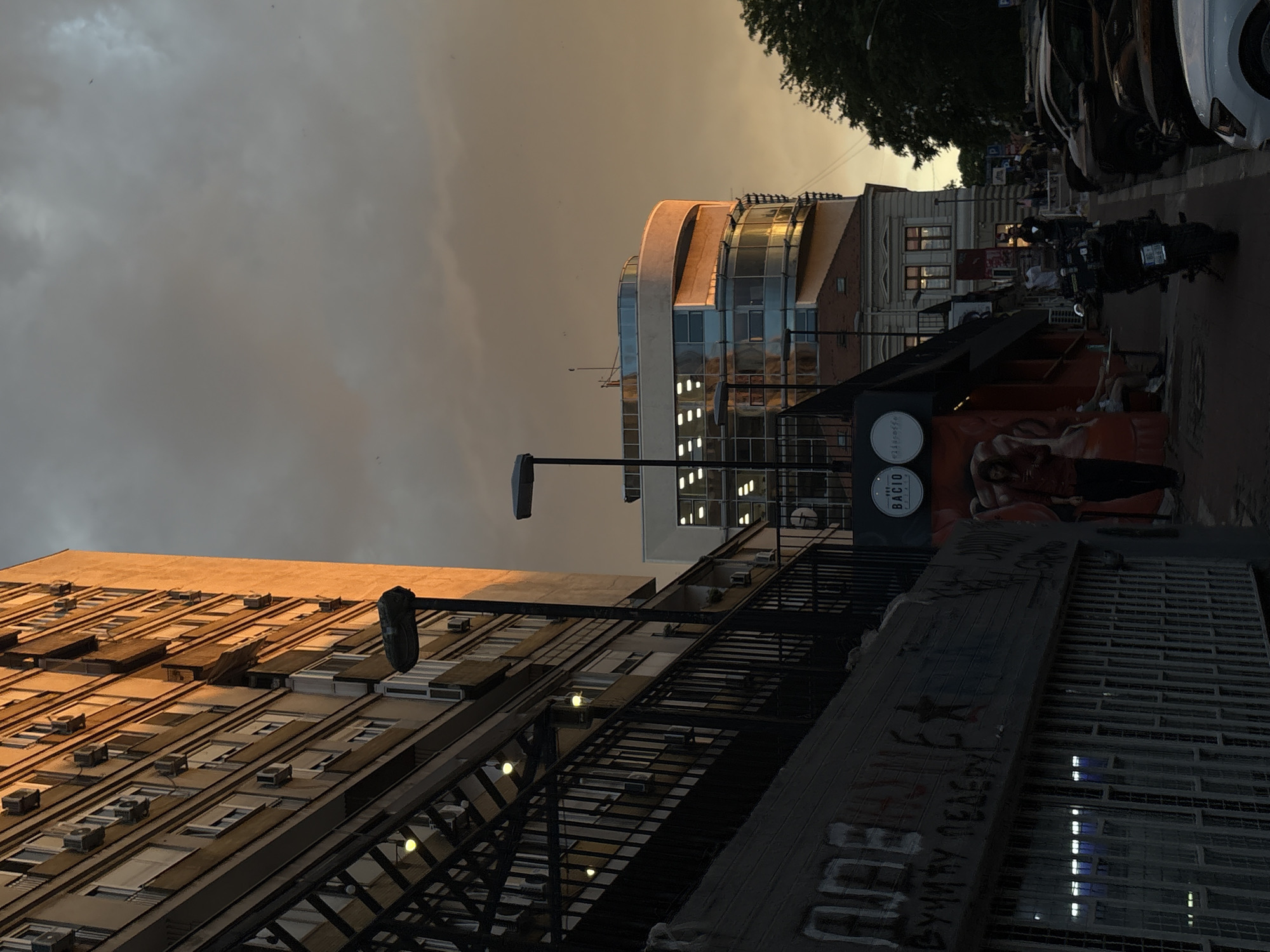 Belgrade sunset captured from multiple perspectives during golden hour