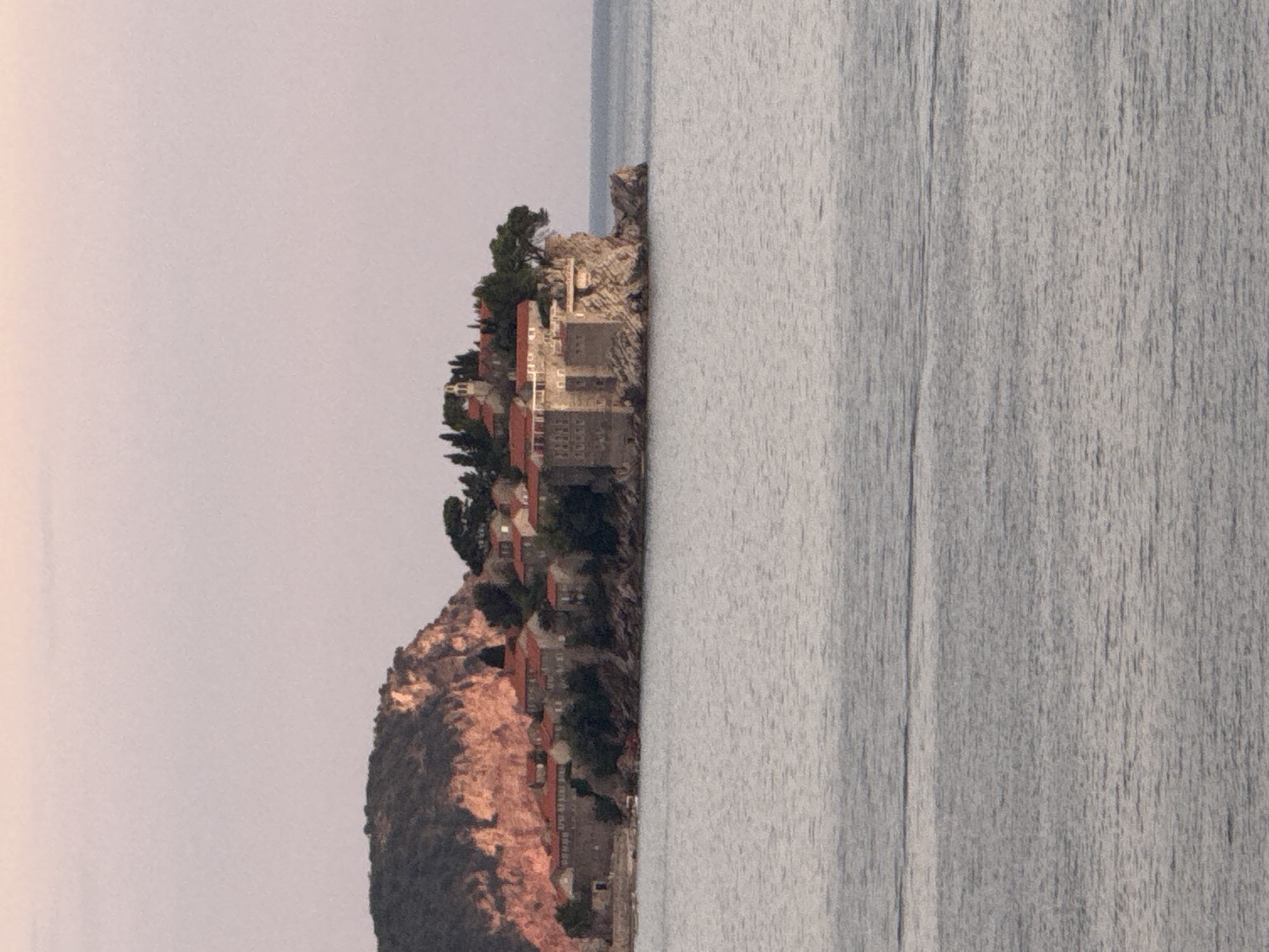 Sunset evening along the Kamenovo coast, Montenegro
