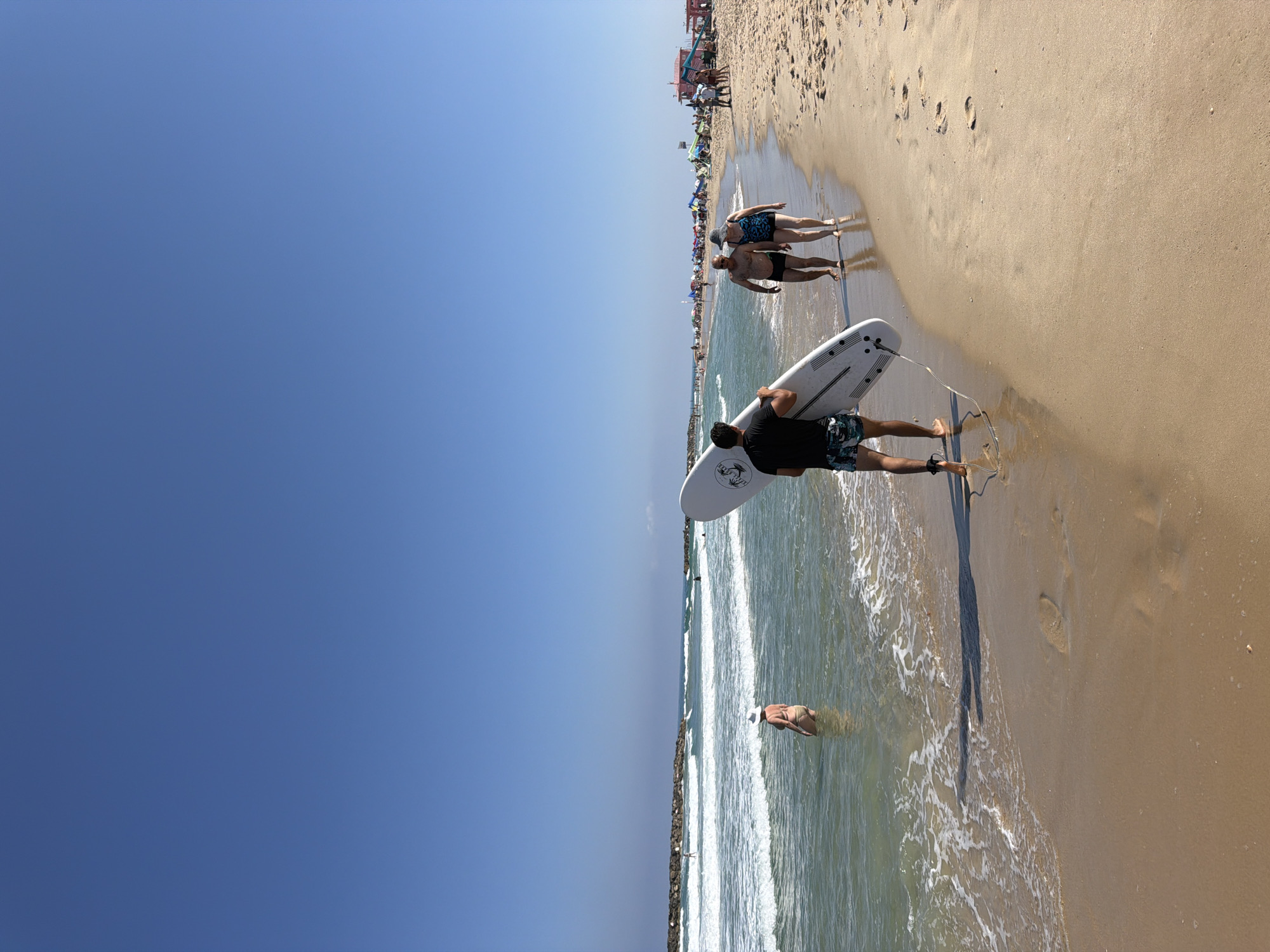 Lazy summer morning on the beach in Ashkelon
