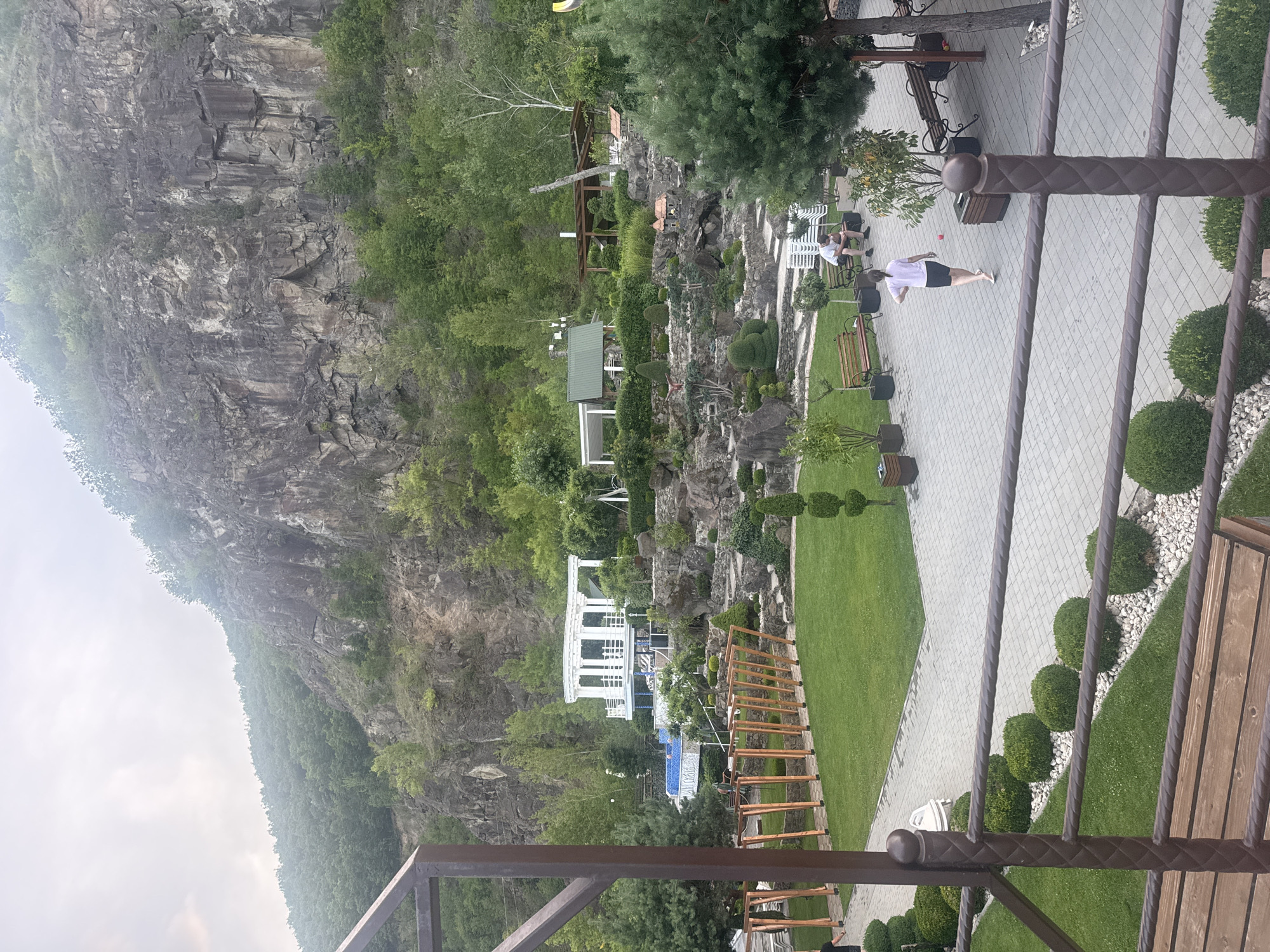 Afternoon at a pool and spa complex in Vynohradiv, Ukraine