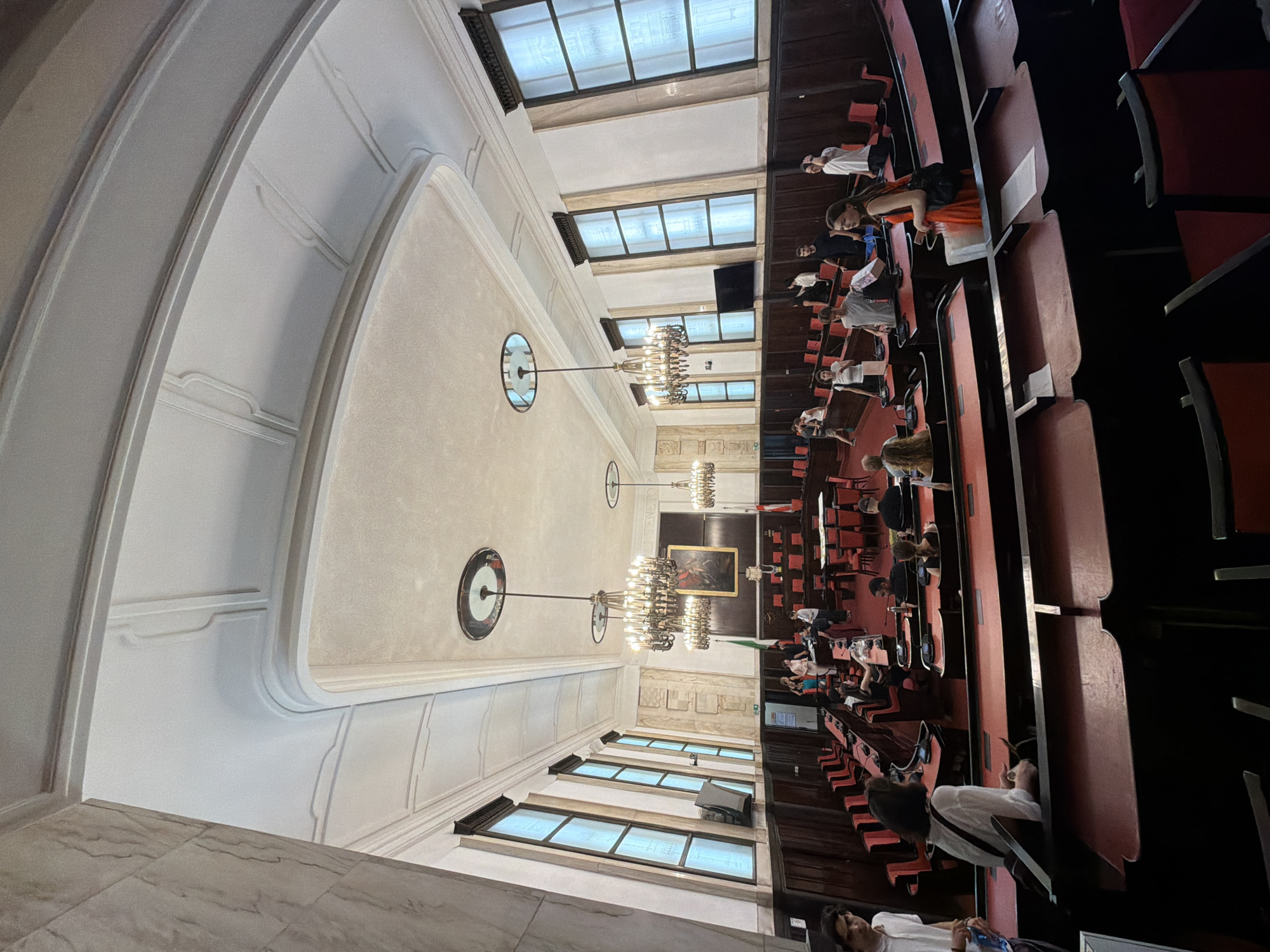 Inside Milan's grand civic halls and arcades, one morning