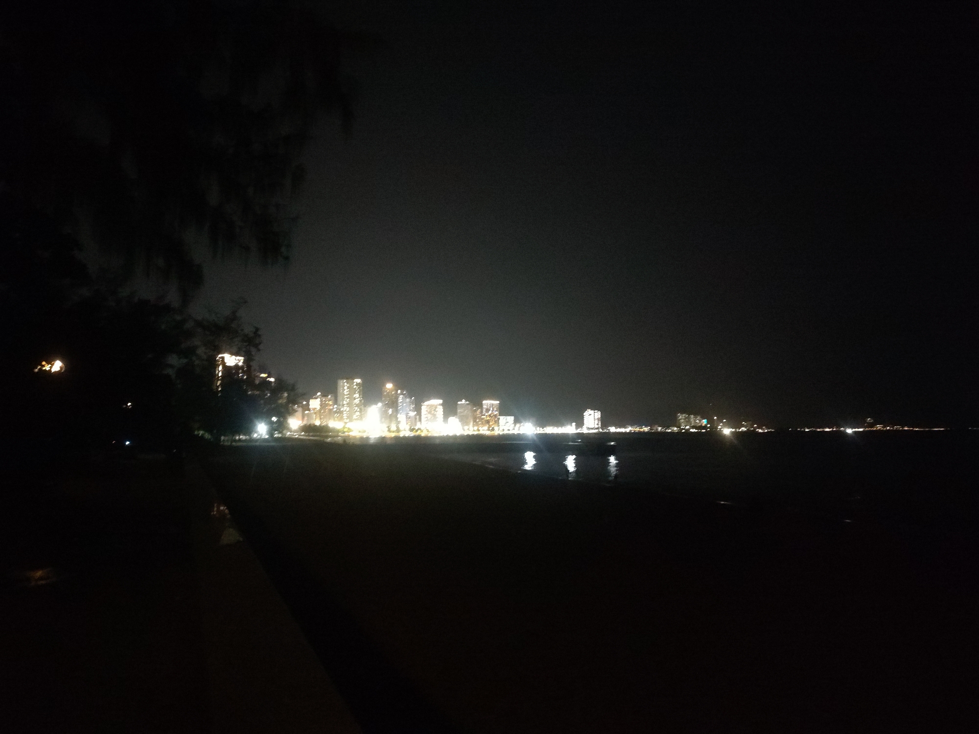 Nighttime cityscape captured at Nha Trang waterfront, Vietnam