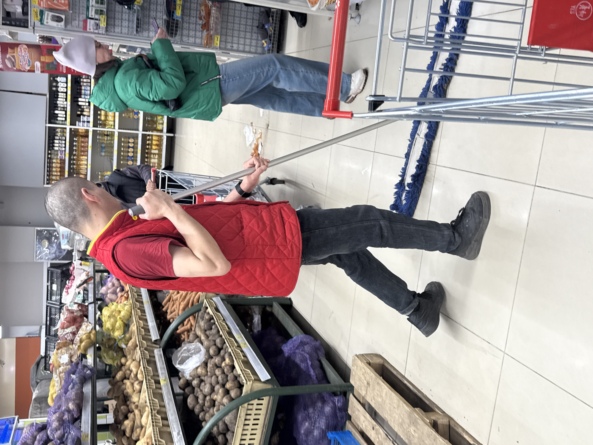 Morning grocery shopping captured in Yekaterinburg supermarket