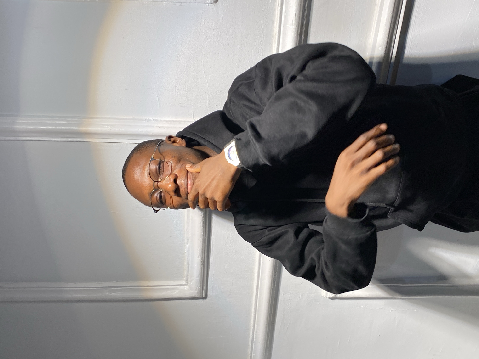 Young man conducts indoor photo session in Nigeria