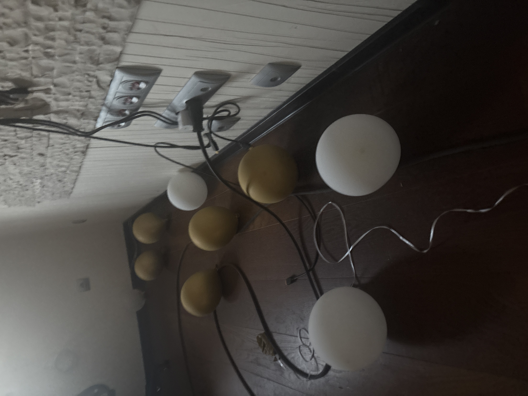 Spherical lights documented during room renovation in Orekhovka, Russia
