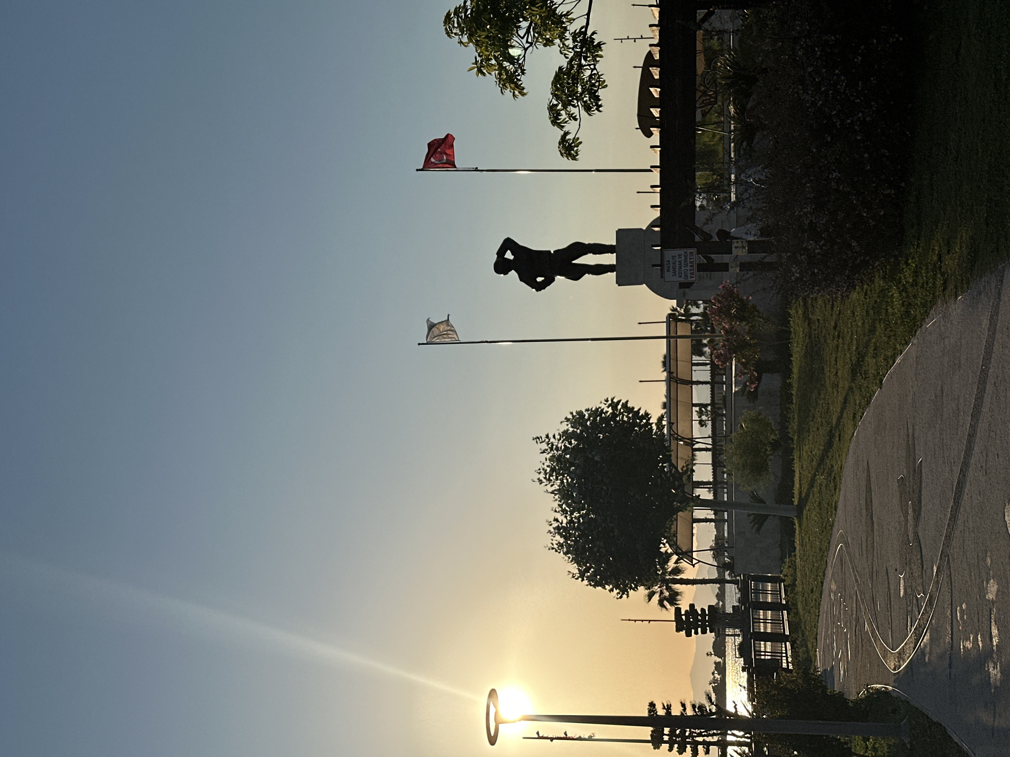 Sunset moments captured at Fethiye coastal park, Turkey