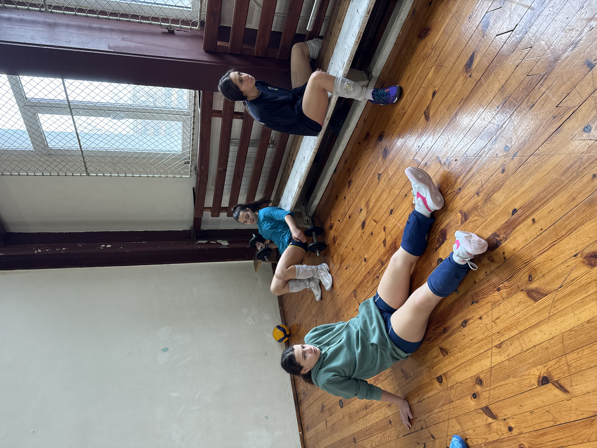 Women exercise in Sofia gymnasium during morning workout session