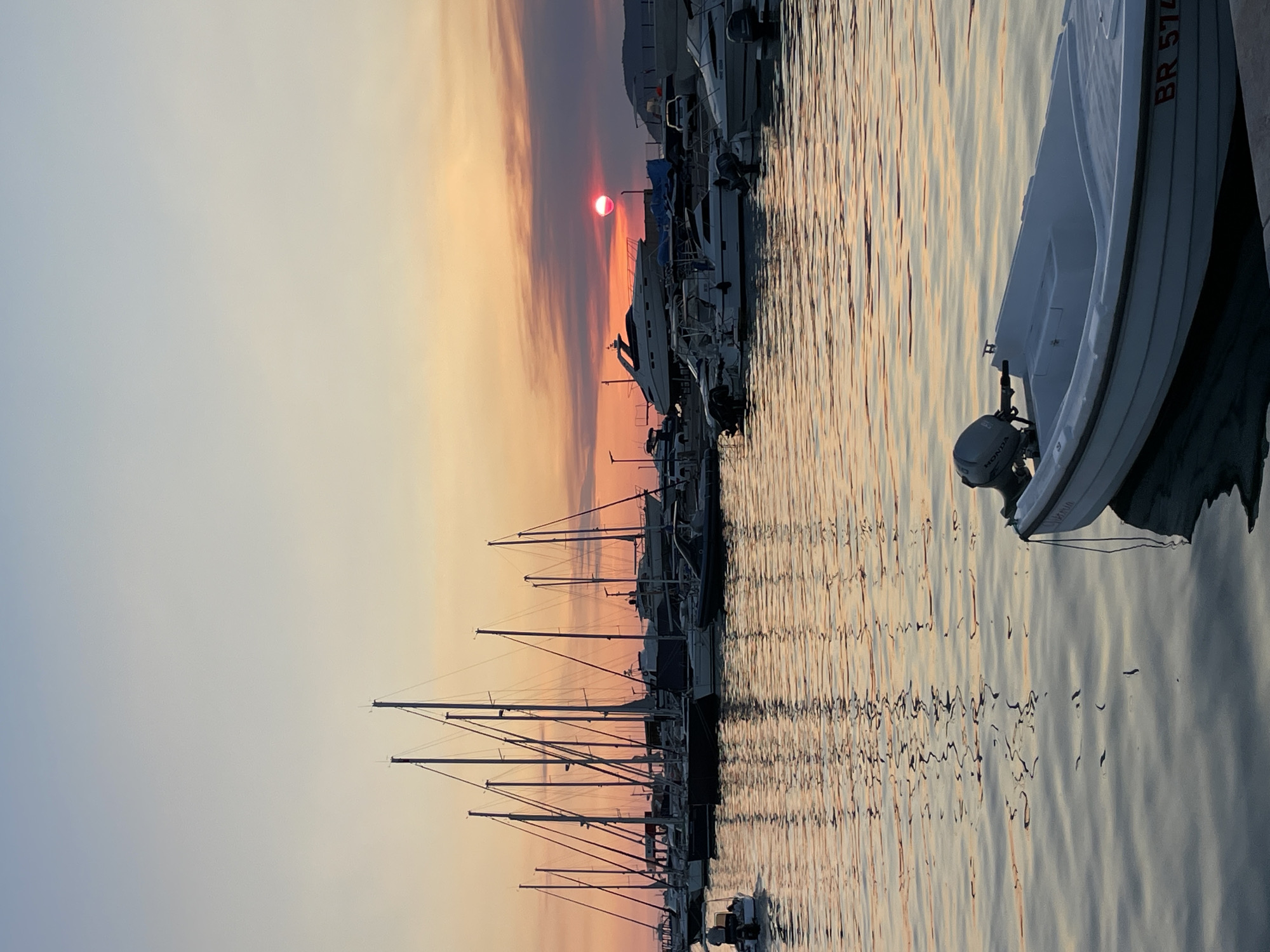 Sunset over Bar marina, followed by folk dancing in the square
