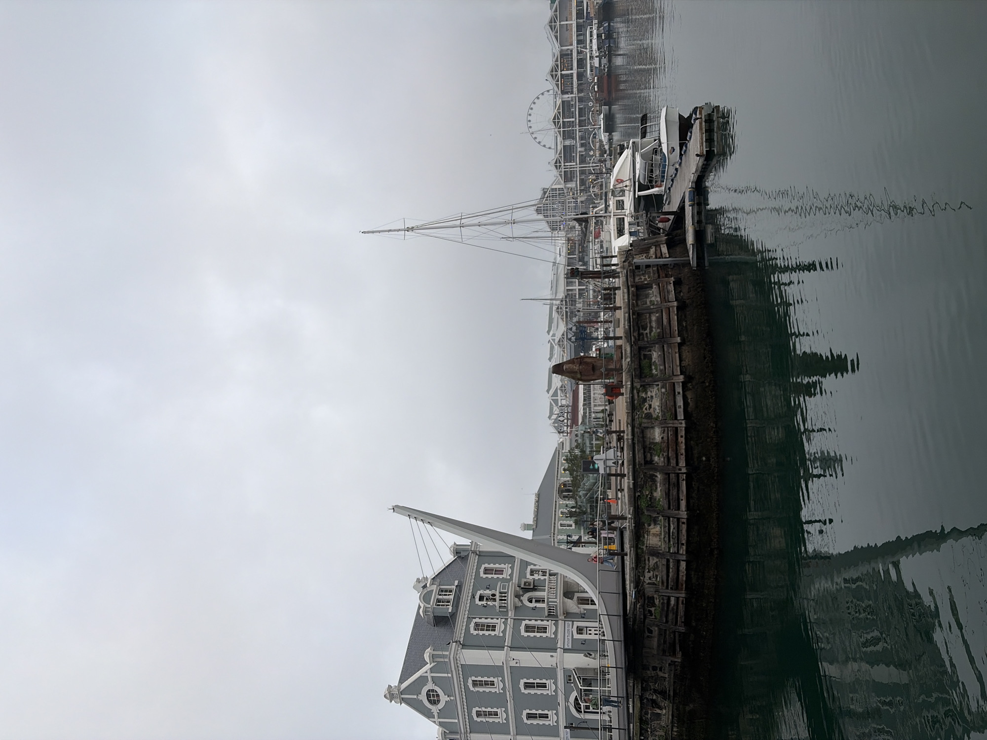 Hazy morning documented at Cape Town's V&A Waterfront