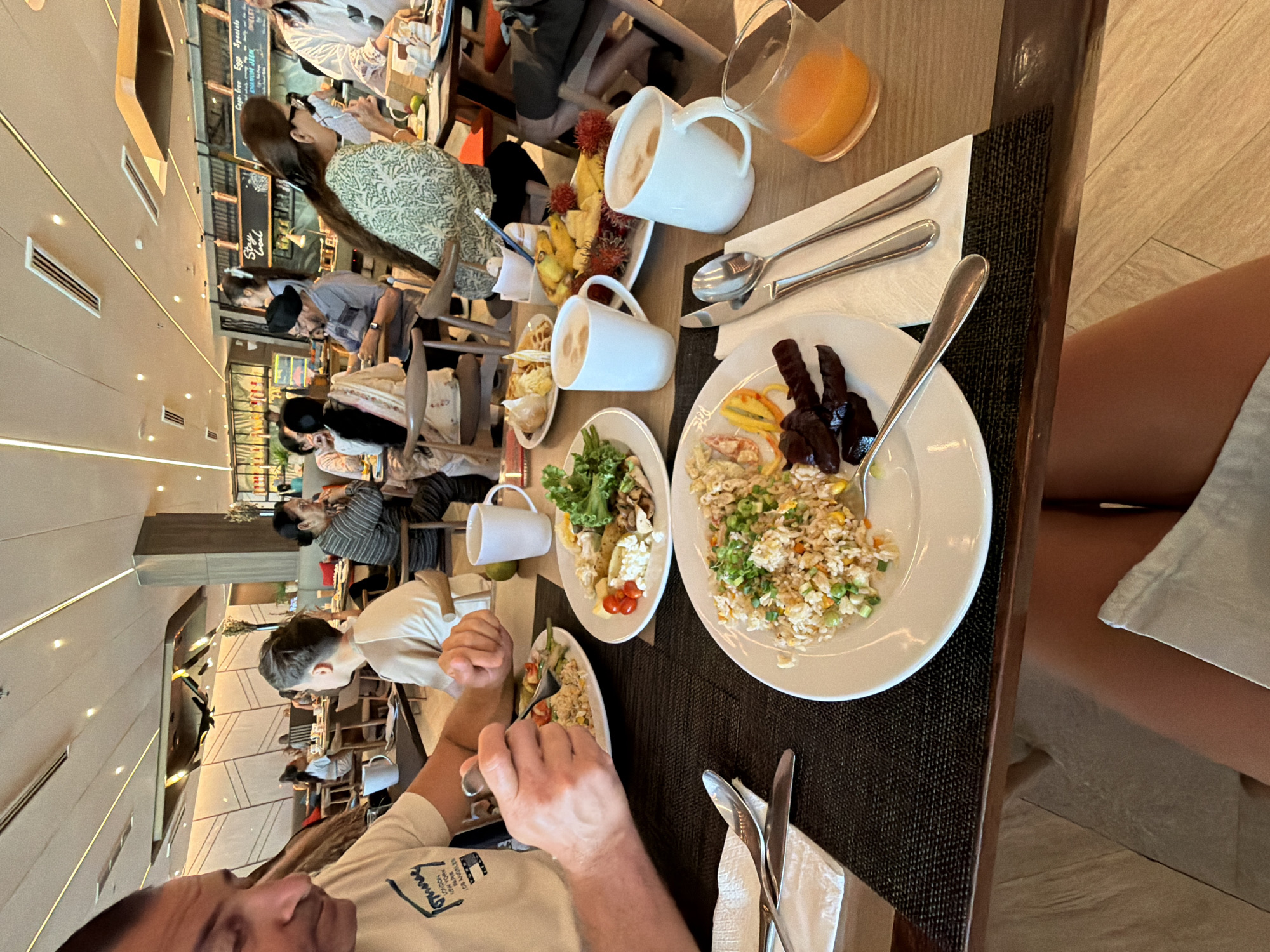 Shared meal spread at a Bang Muang restaurant