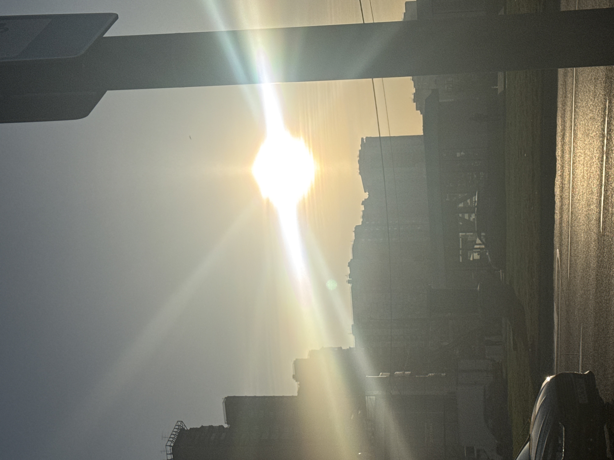 Bright sunlight illuminates Moscow cityscape