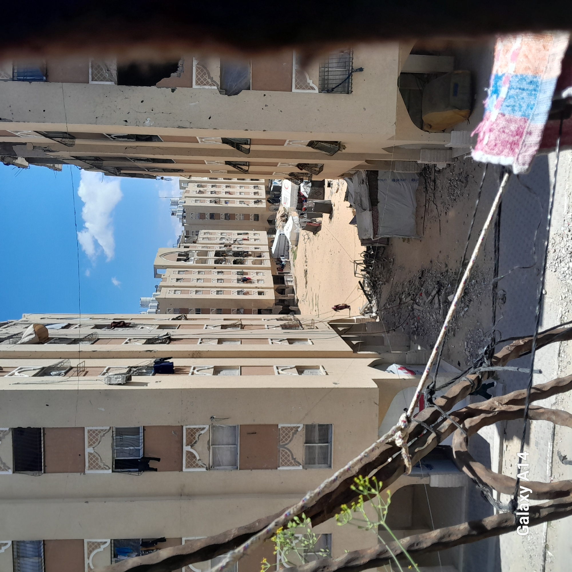 Aerial views document destruction, makeshift housing in Khan Yunis