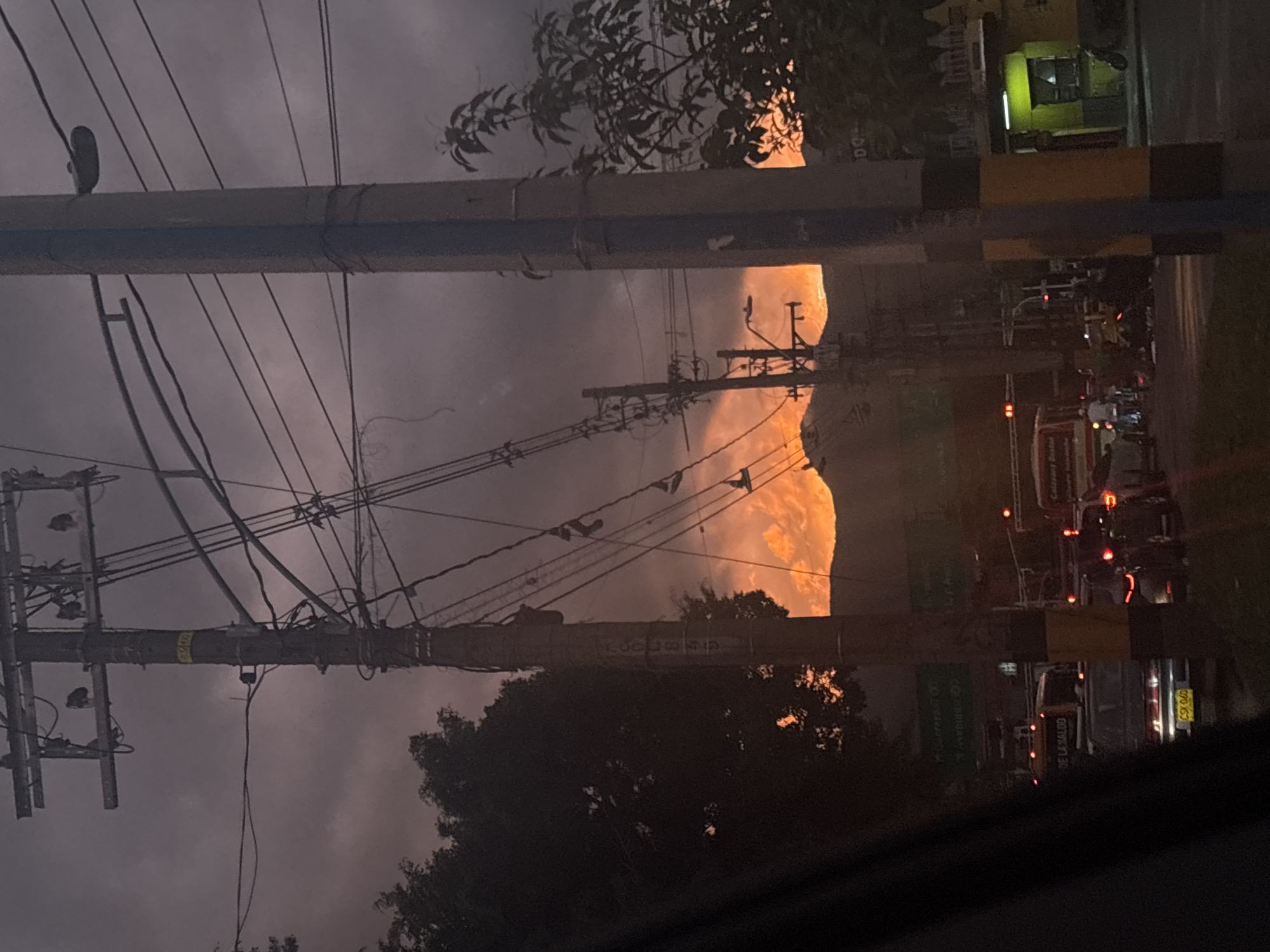 Twilight utility infrastructure observed in Medellín Colombia