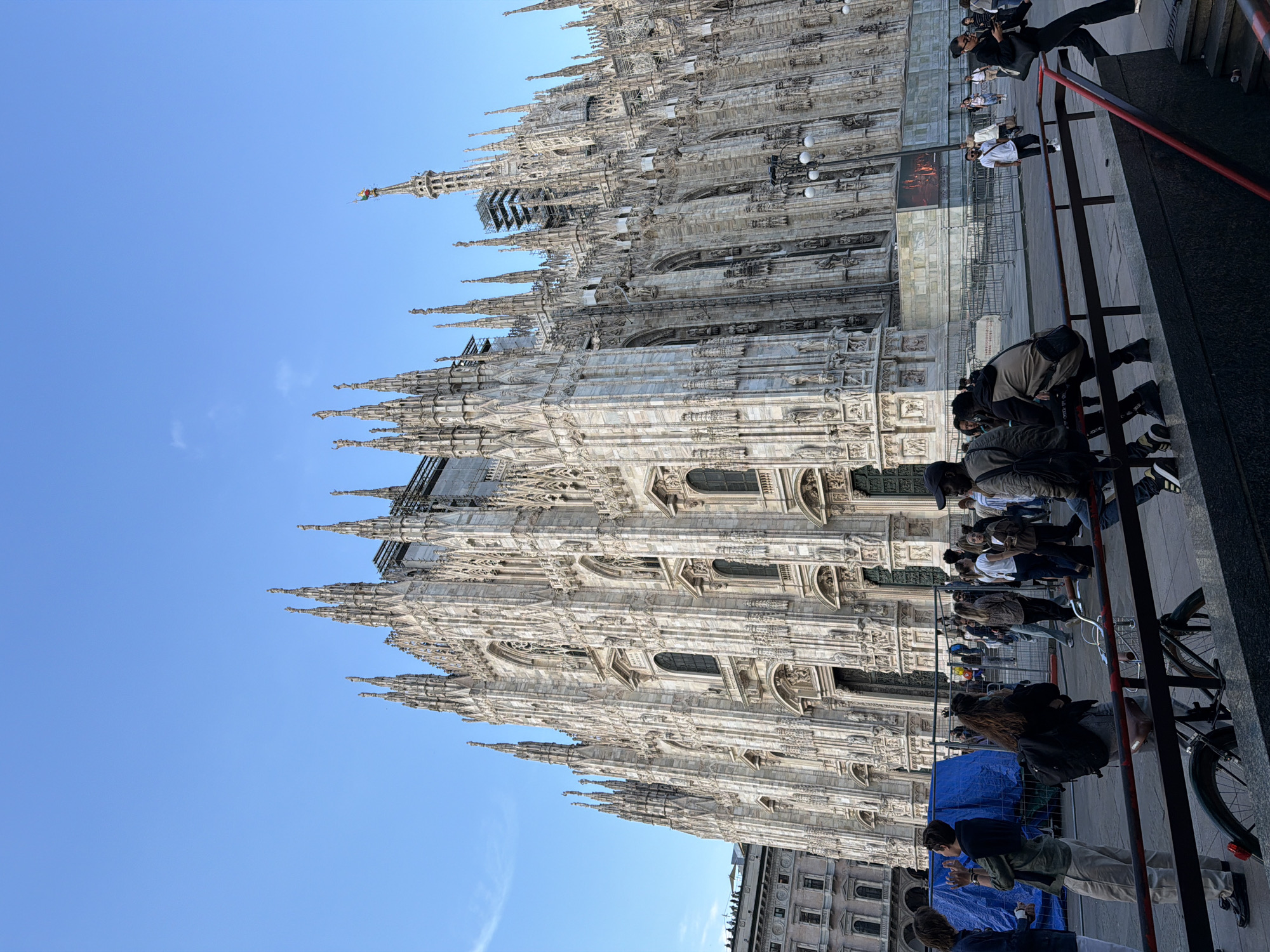 Milan Cathedral photographed under clear skies in Italy