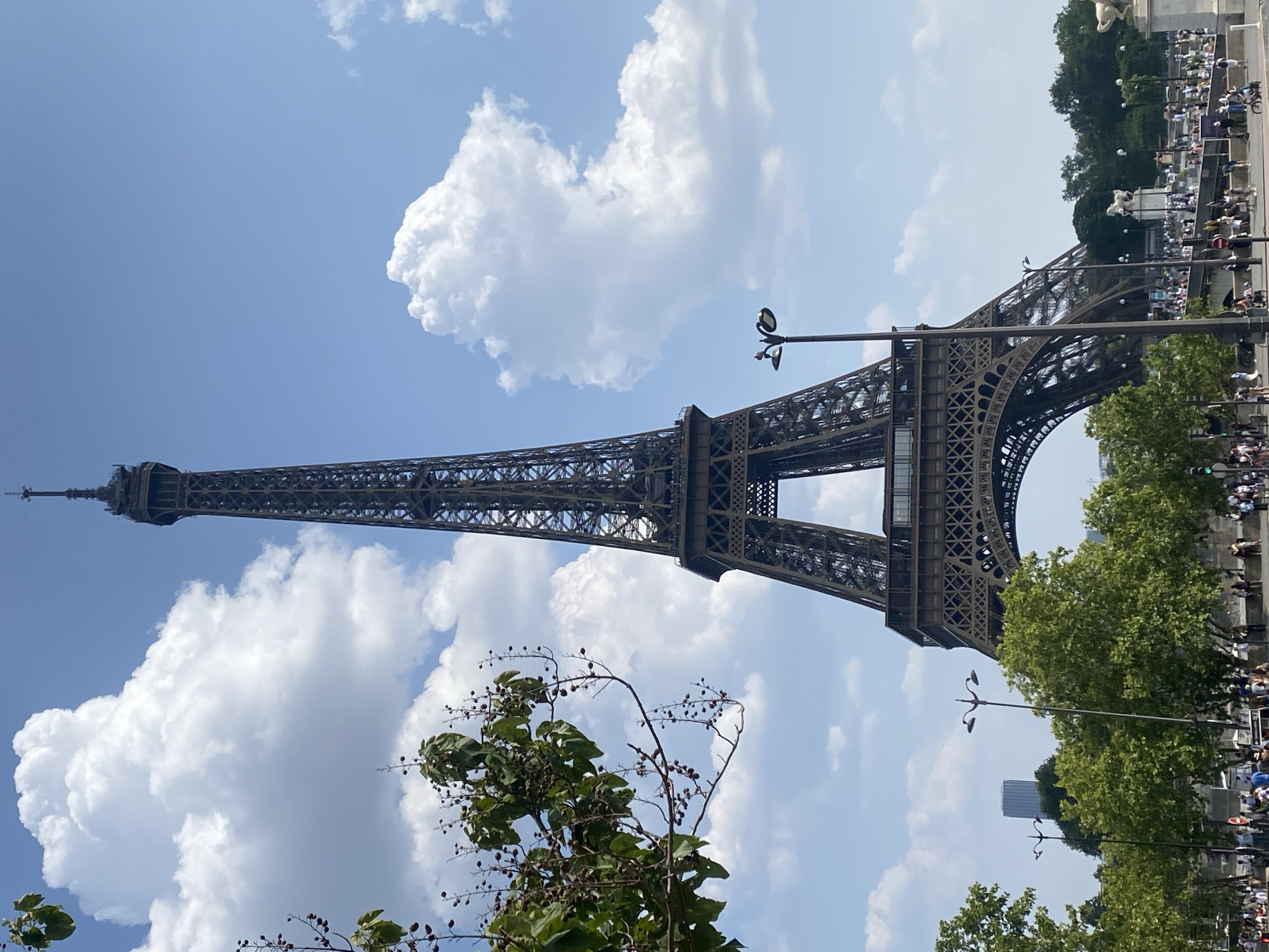 Eiffel Tower and Haussmann streets on a Paris afternoon