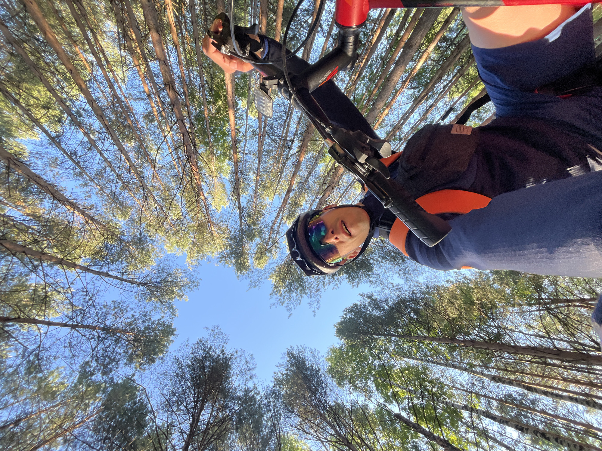 Early morning cycling and jogging activities in Chaikovsky forests