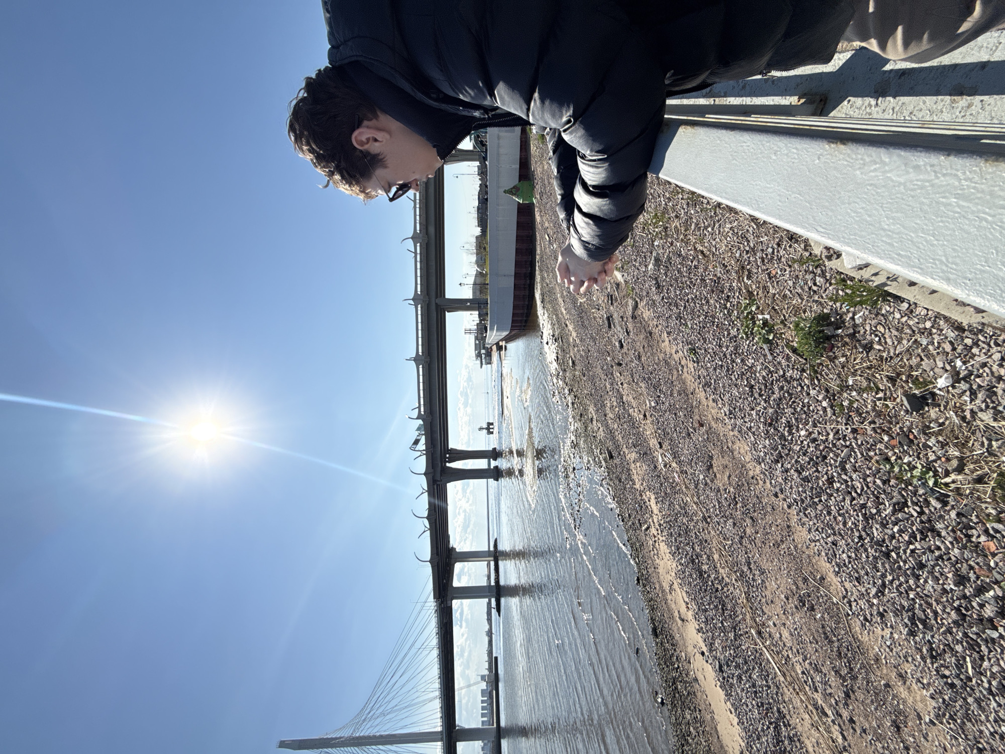 Waterfront activity observed near Saint Petersburg bridge, helicopter spotted