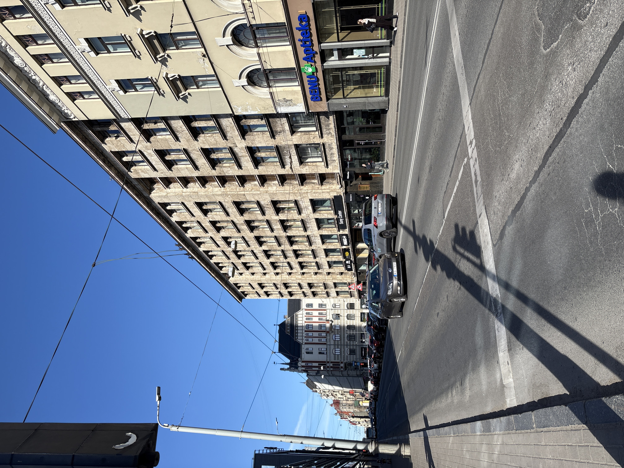 Walking tour documented through Riga's streets and shopping centers
