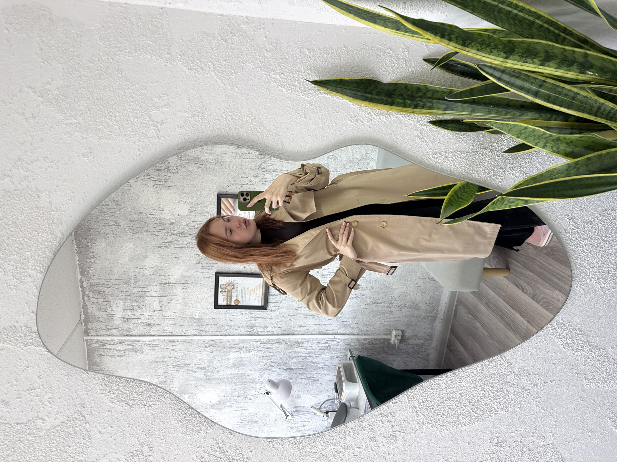 Morning selfies and indoor moments captured in Chaikovsky apartment