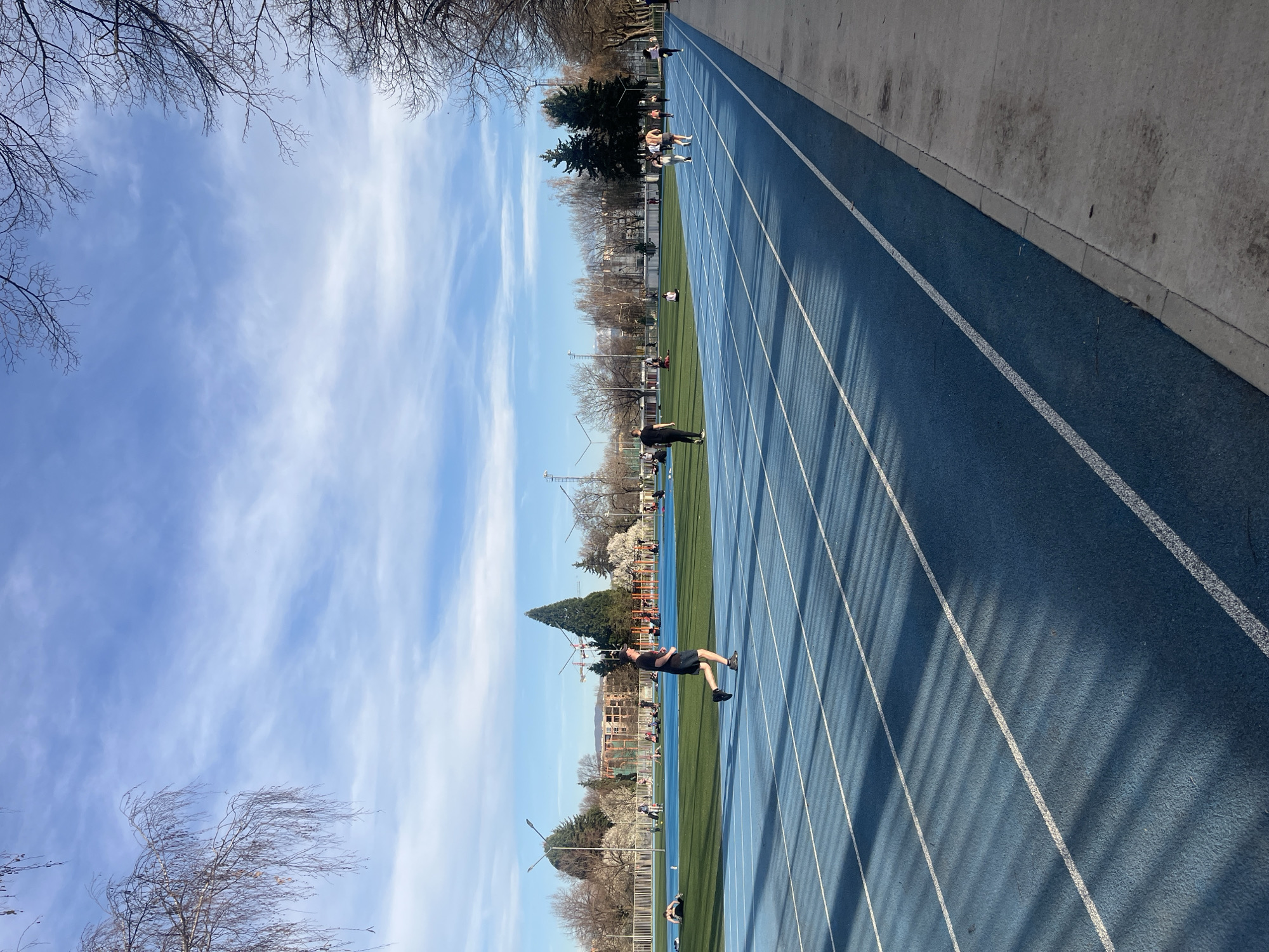 Athletic activity observed at Sofia track facility