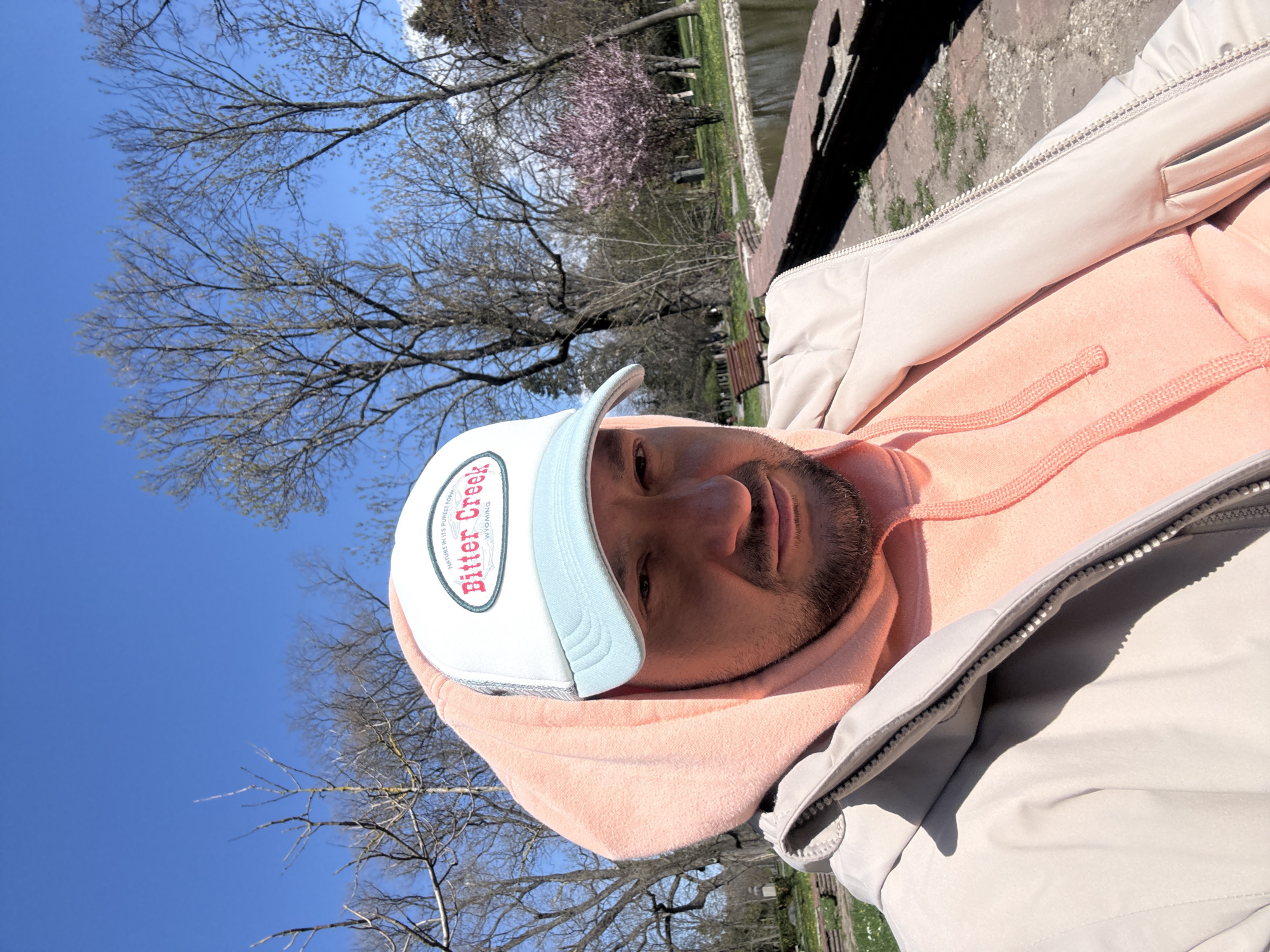 Man spotted in Sofia wearing Wyoming-branded cap on sunny morning