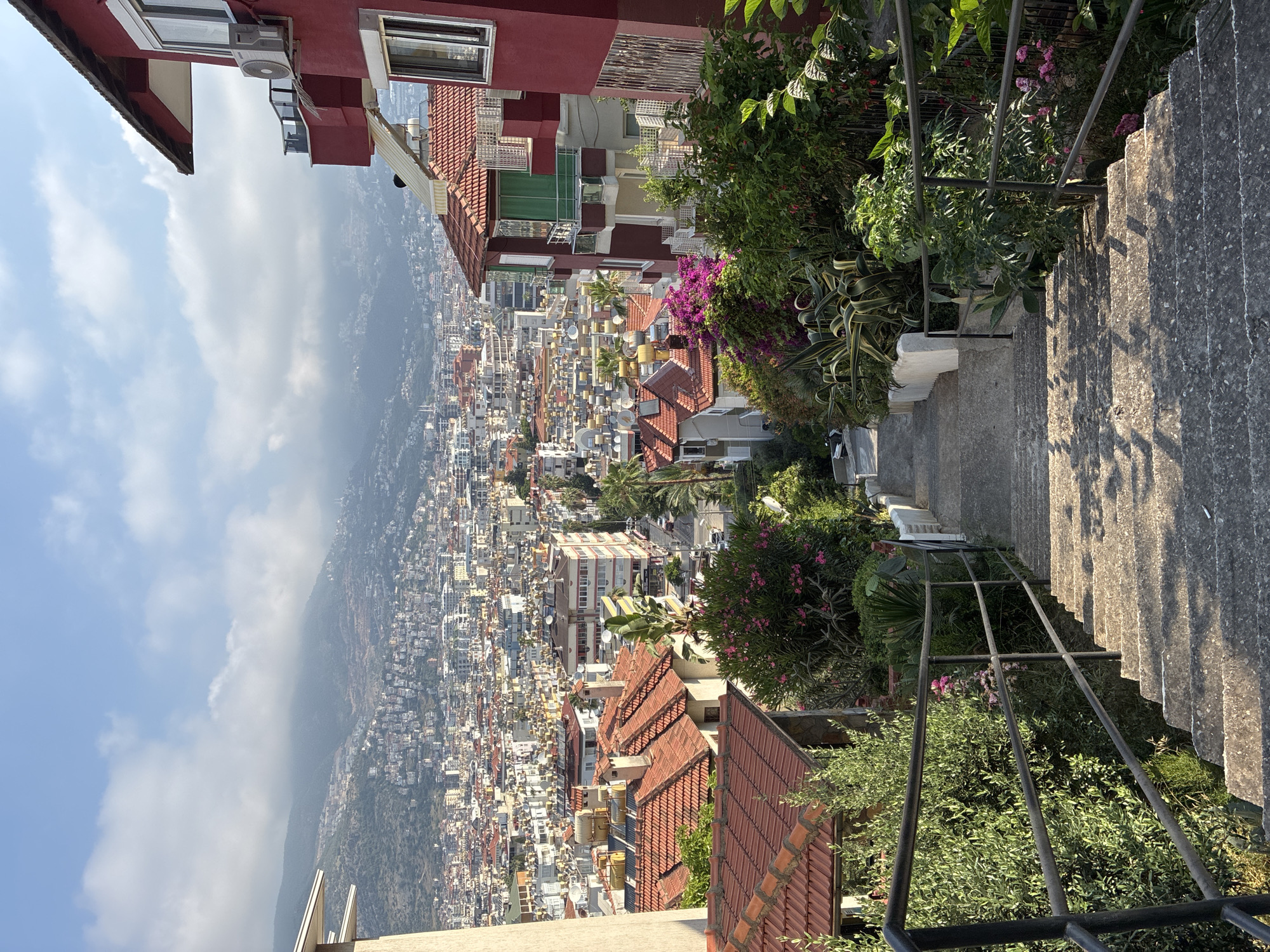 Morning hillside views capture Alanya cityscape from elevated vantage point