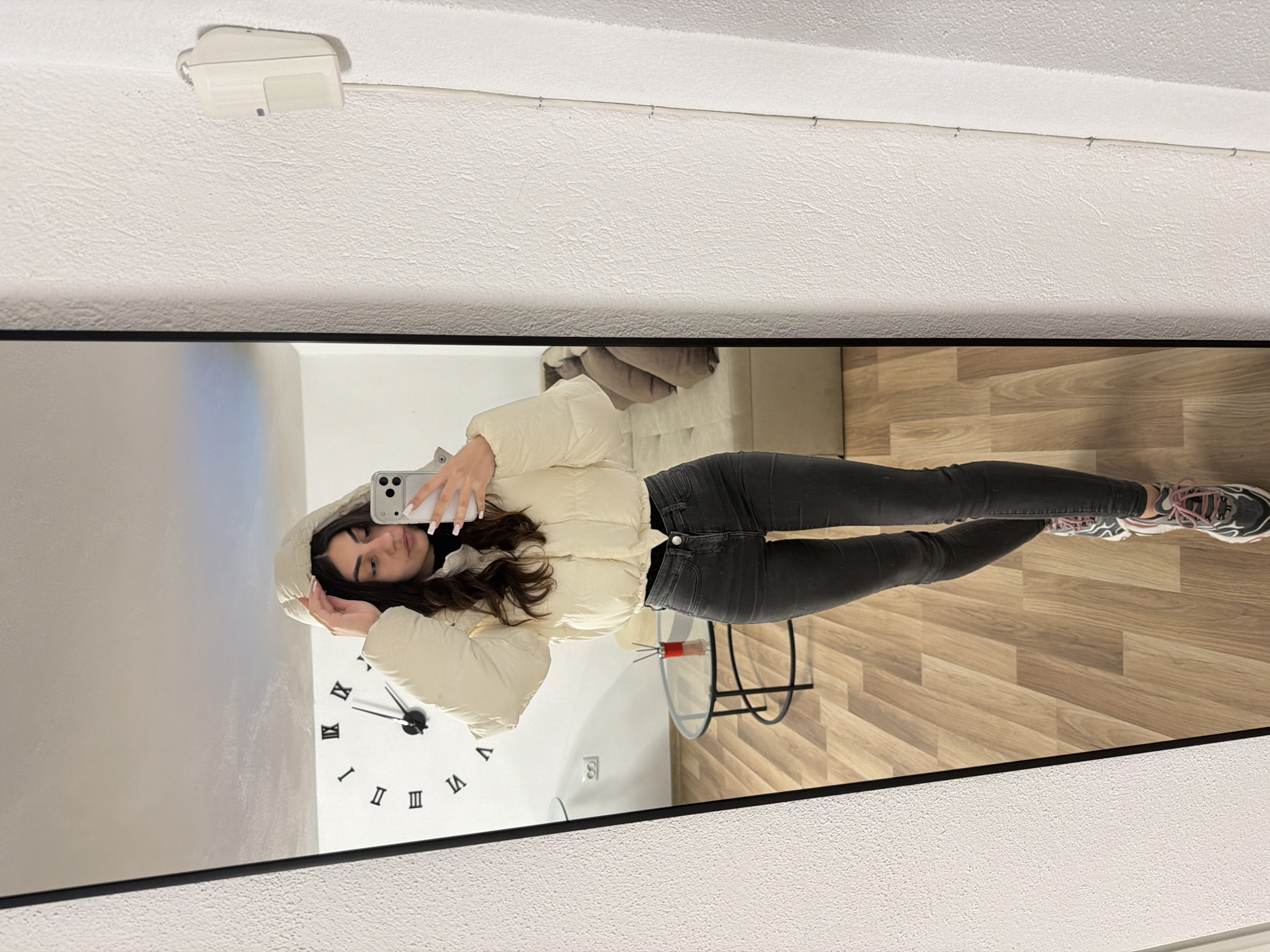 Person takes selfie in mirror in Gabrovo, Bulgaria