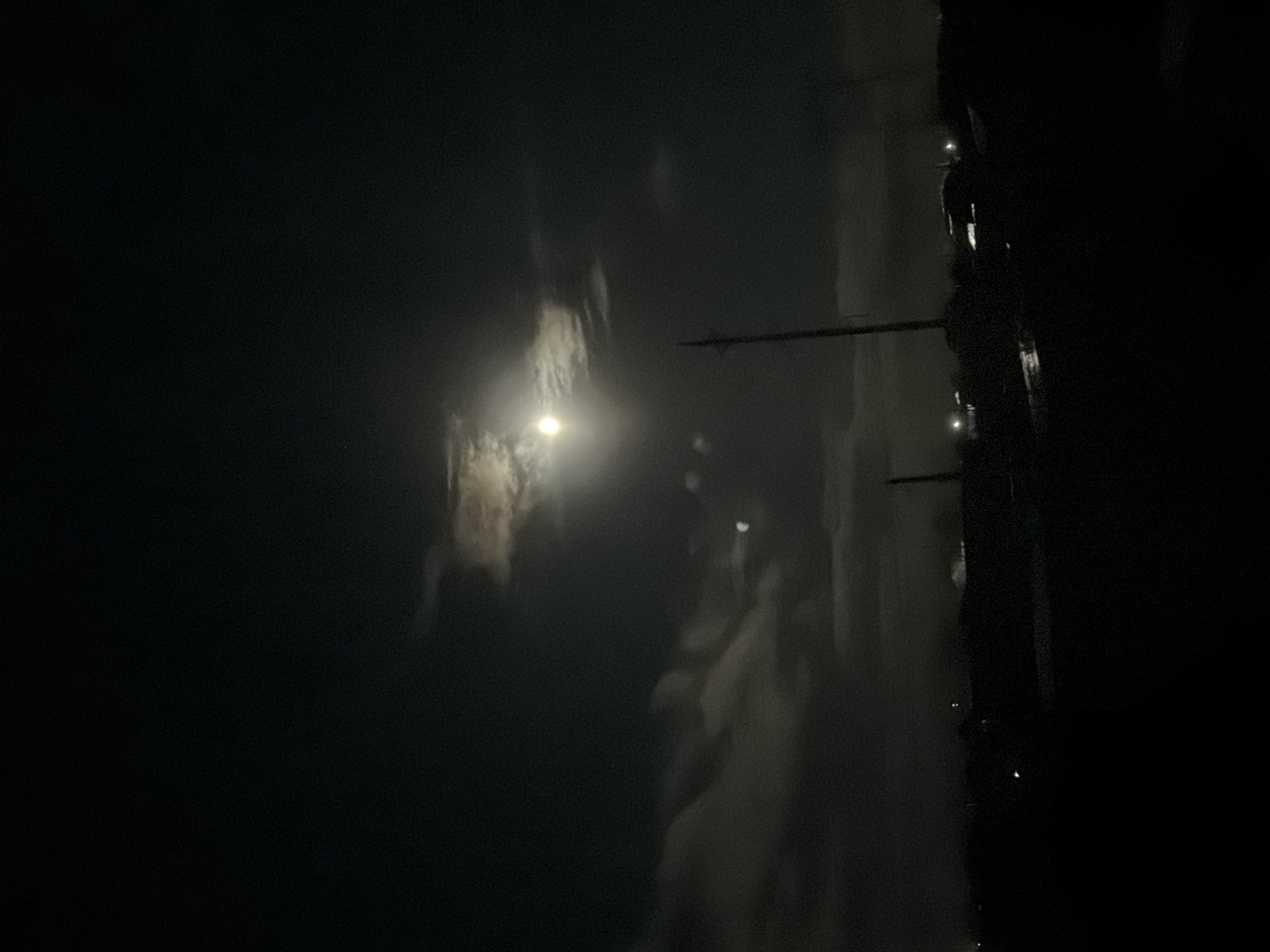 Night scene captured on illuminated street in Chaikovsky, Russia