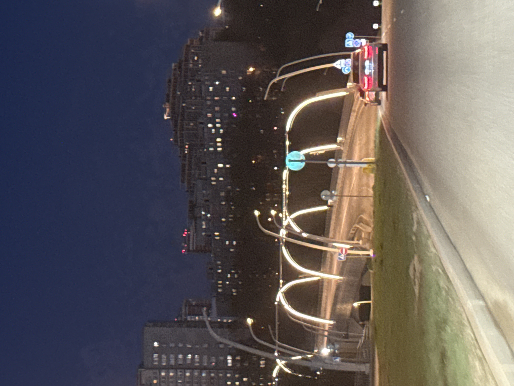 Evening documentation of illuminated residential buildings in Khimki
