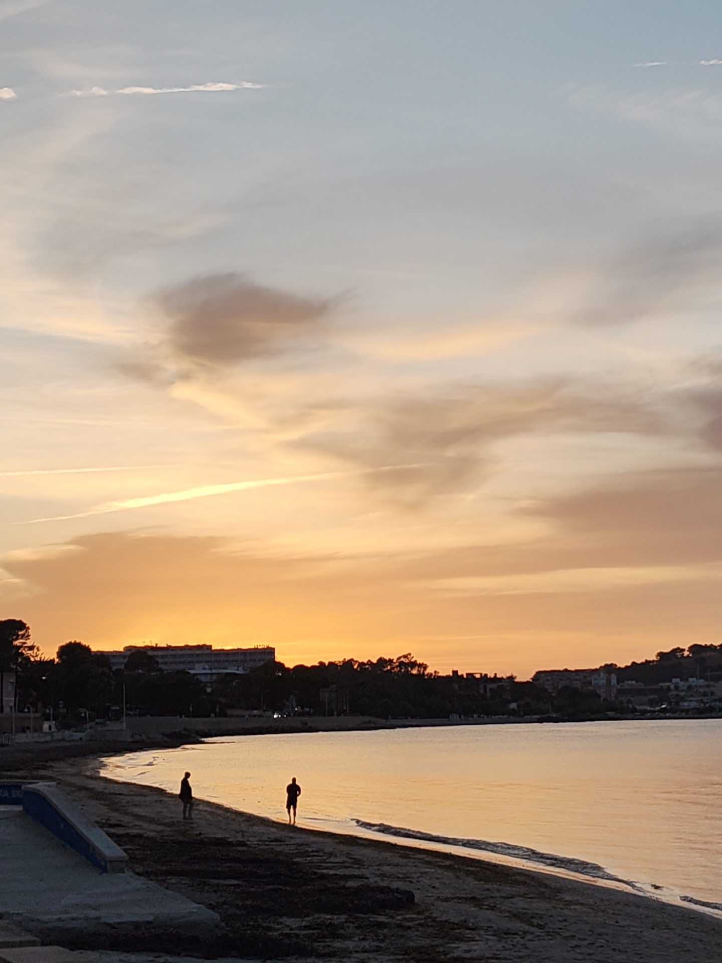 Sunset captured by witnesses in Dénia, Spain coastal area