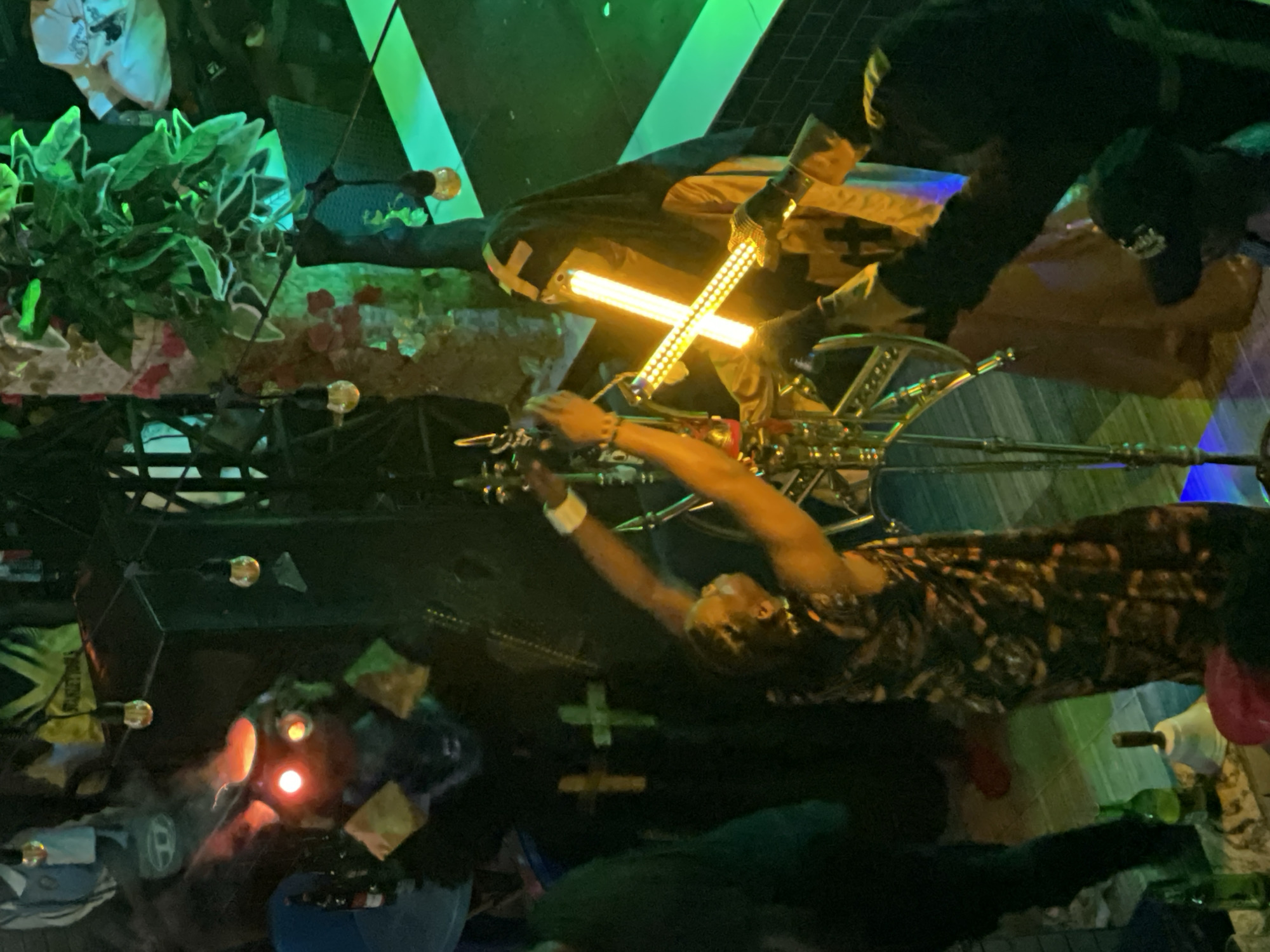 Live band night at a packed multi-level lounge venue