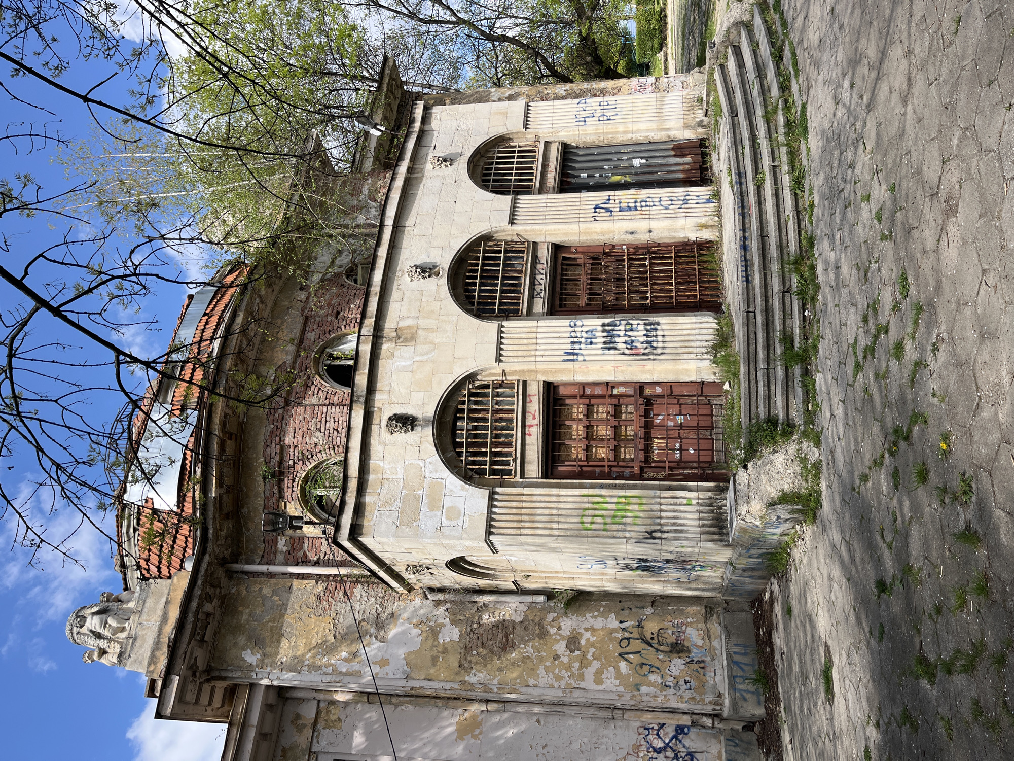 Tourist documents decaying Sofia architecture and street scenes