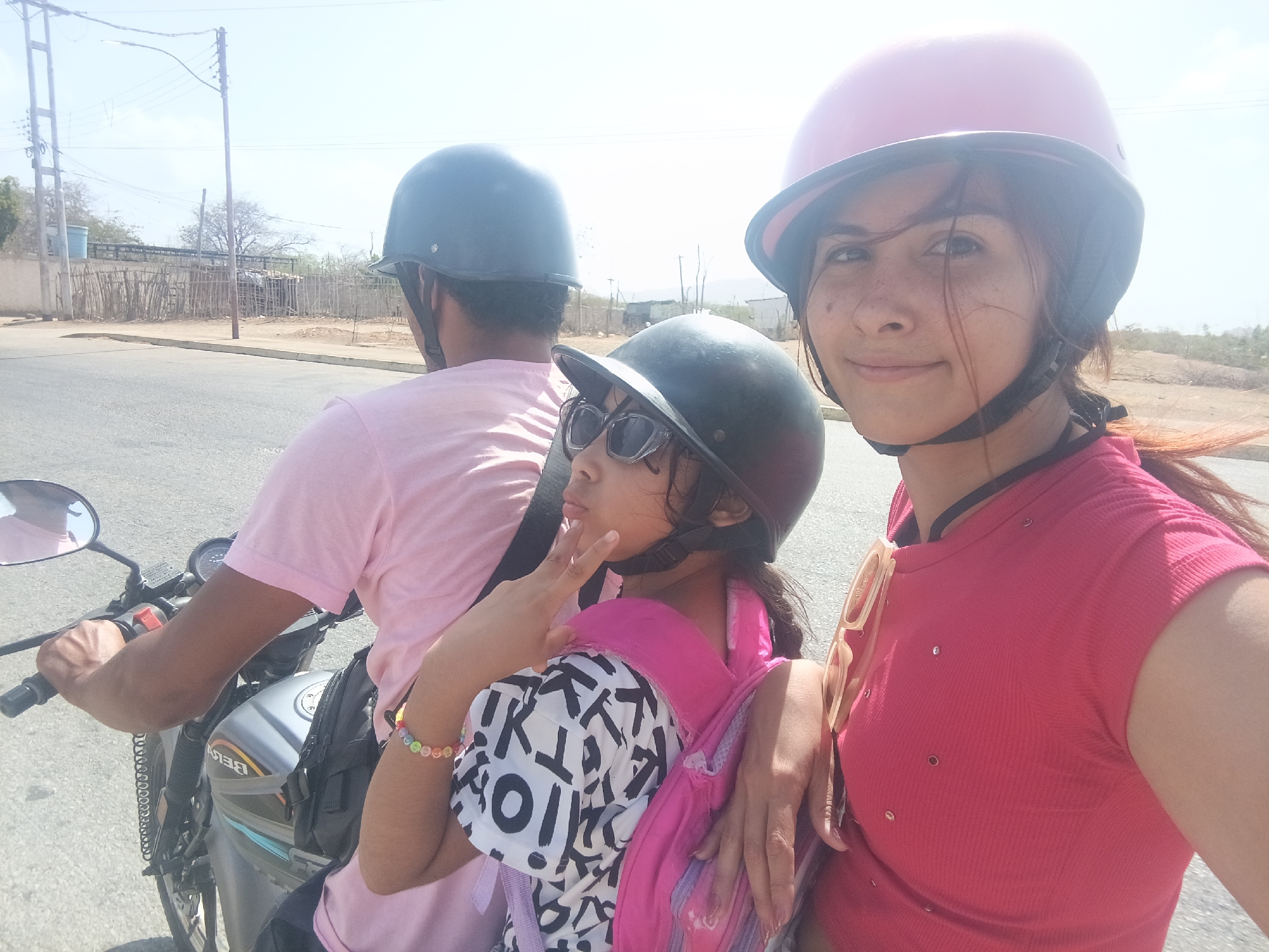 Three people spotted riding motorcycle in Altagracia, Venezuela
