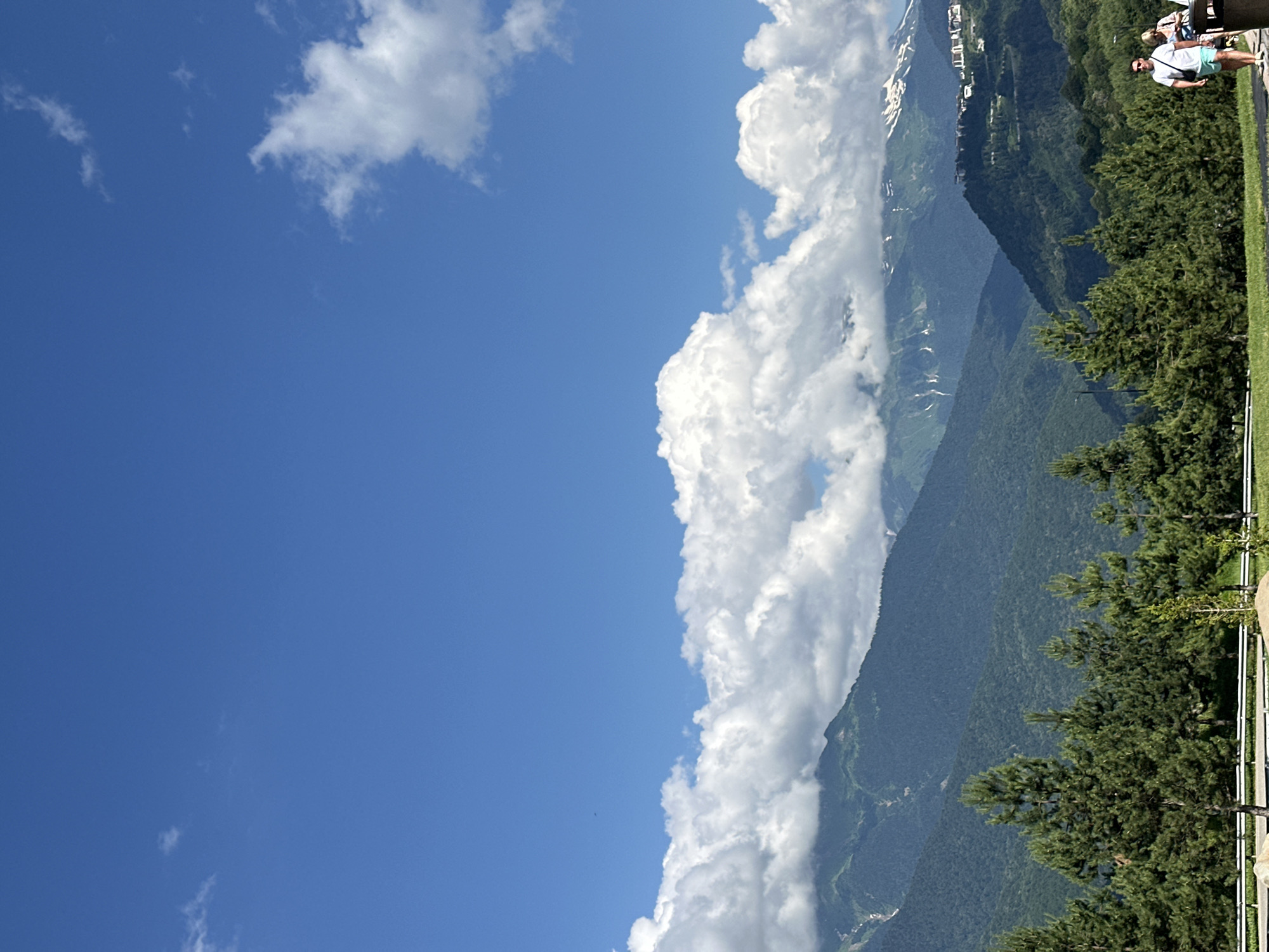 Summer afternoon at a mountain resort in Estosadok, Russia