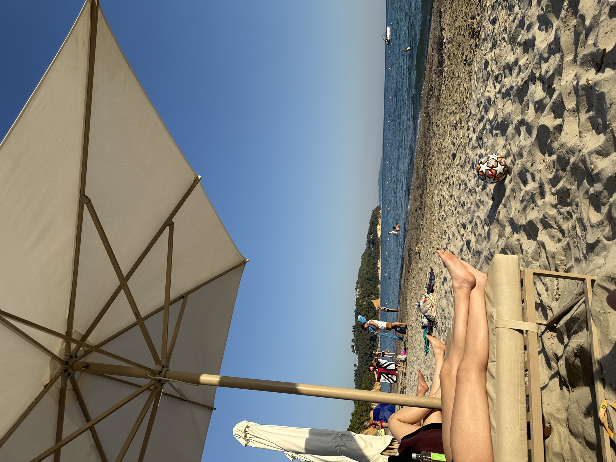 Afternoon to sunset on a Kassandra beach in Greece