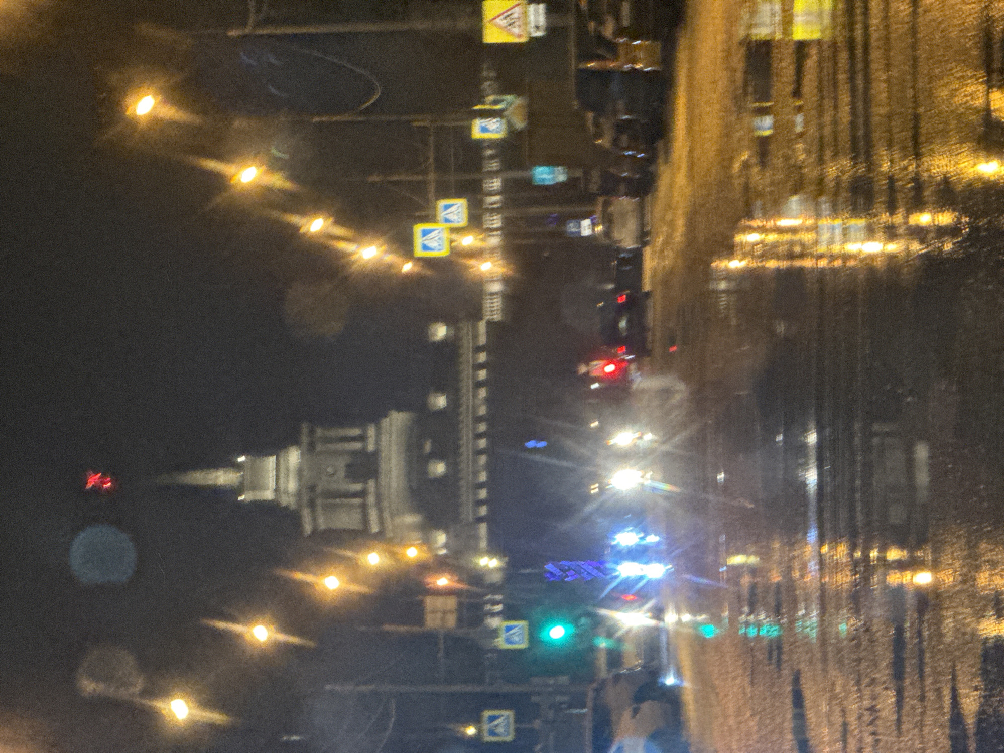 Rainy evening documented across Krasnoyarsk city center