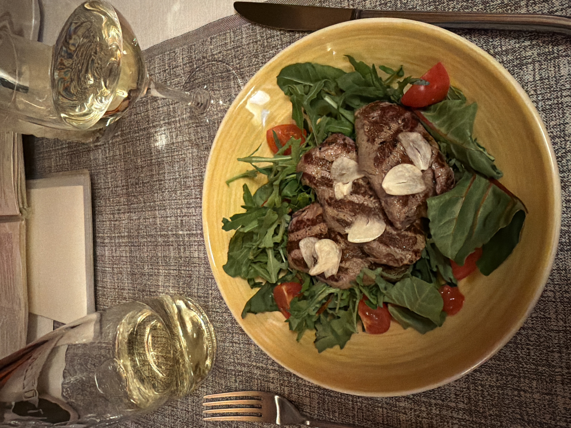 Friends toast Italian meal in Riga restaurant Saturday afternoon