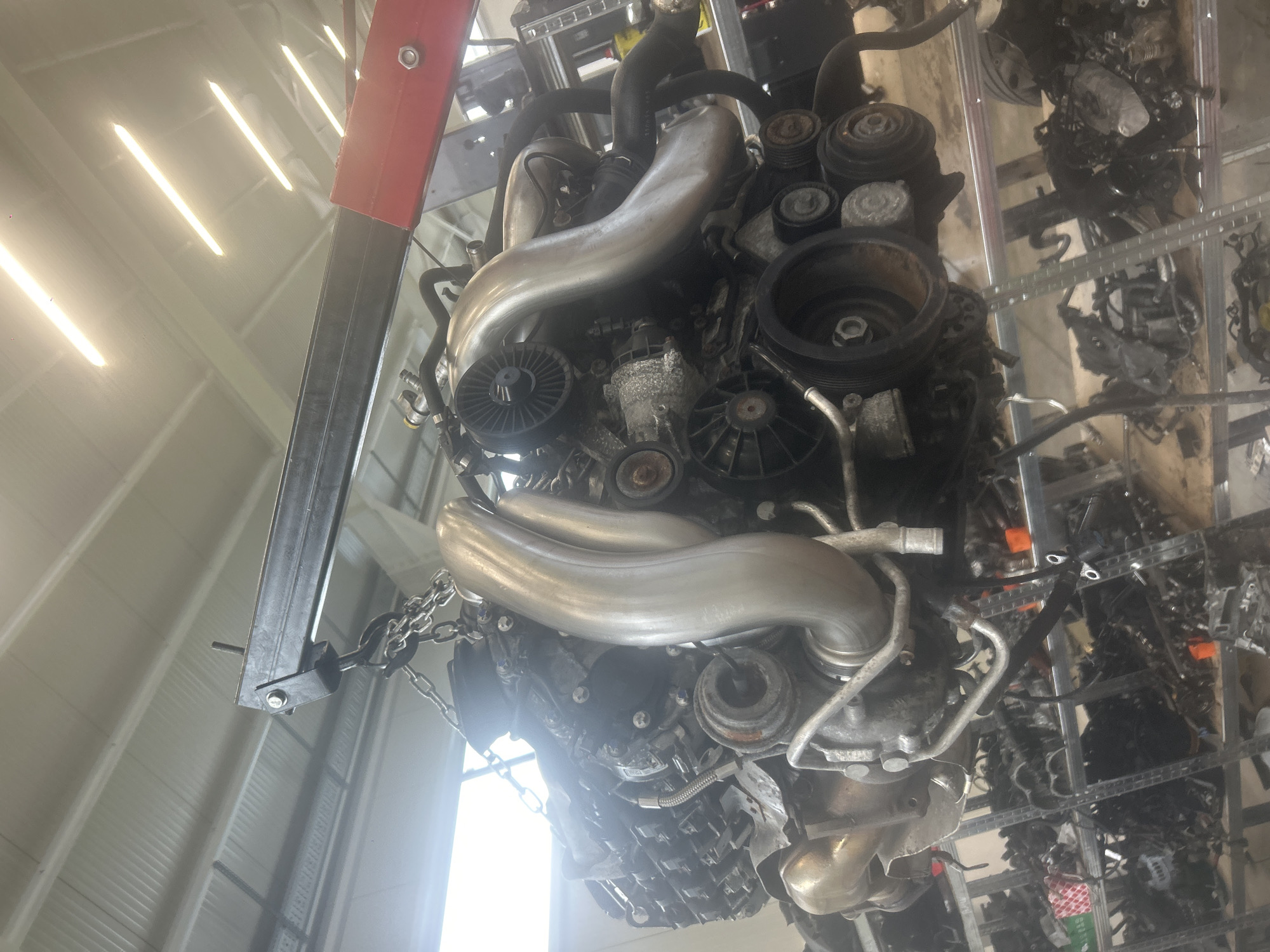 Automotive repair work documented at Bulgarian workshop