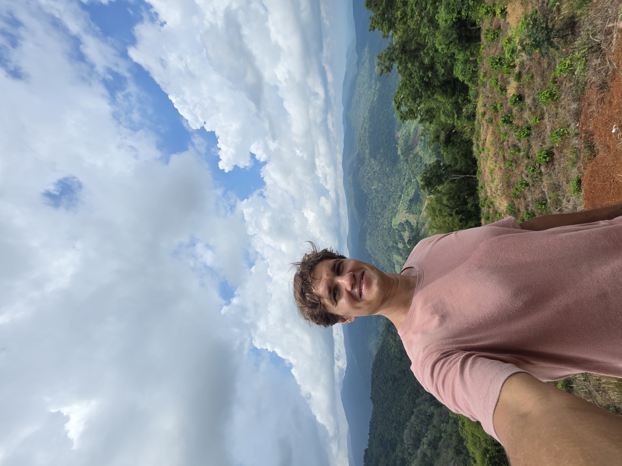 Tourists take morning selfies at scenic Nao Sẻ overlook
