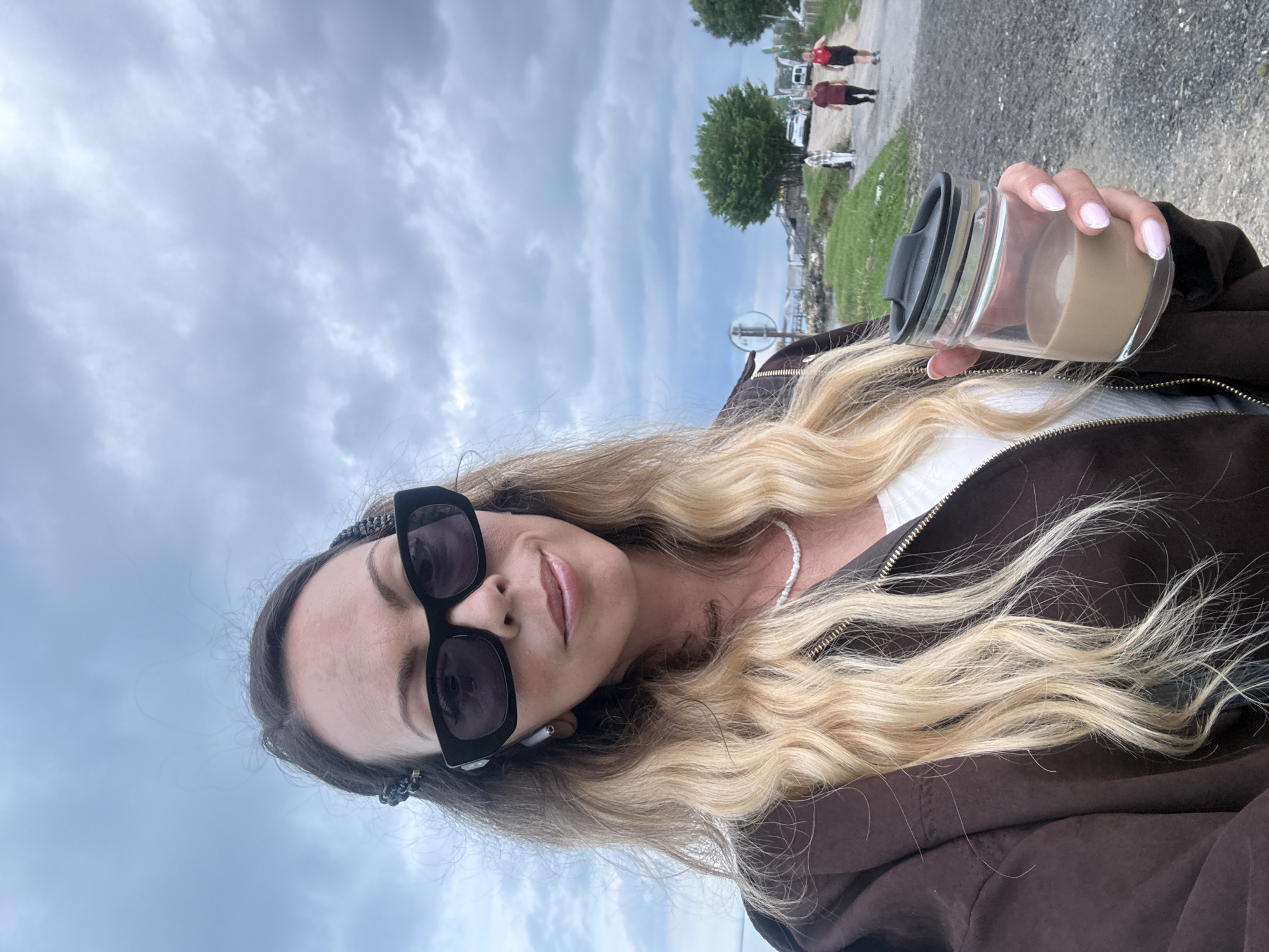 Woman with beverage spotted in Ravda, Bulgaria