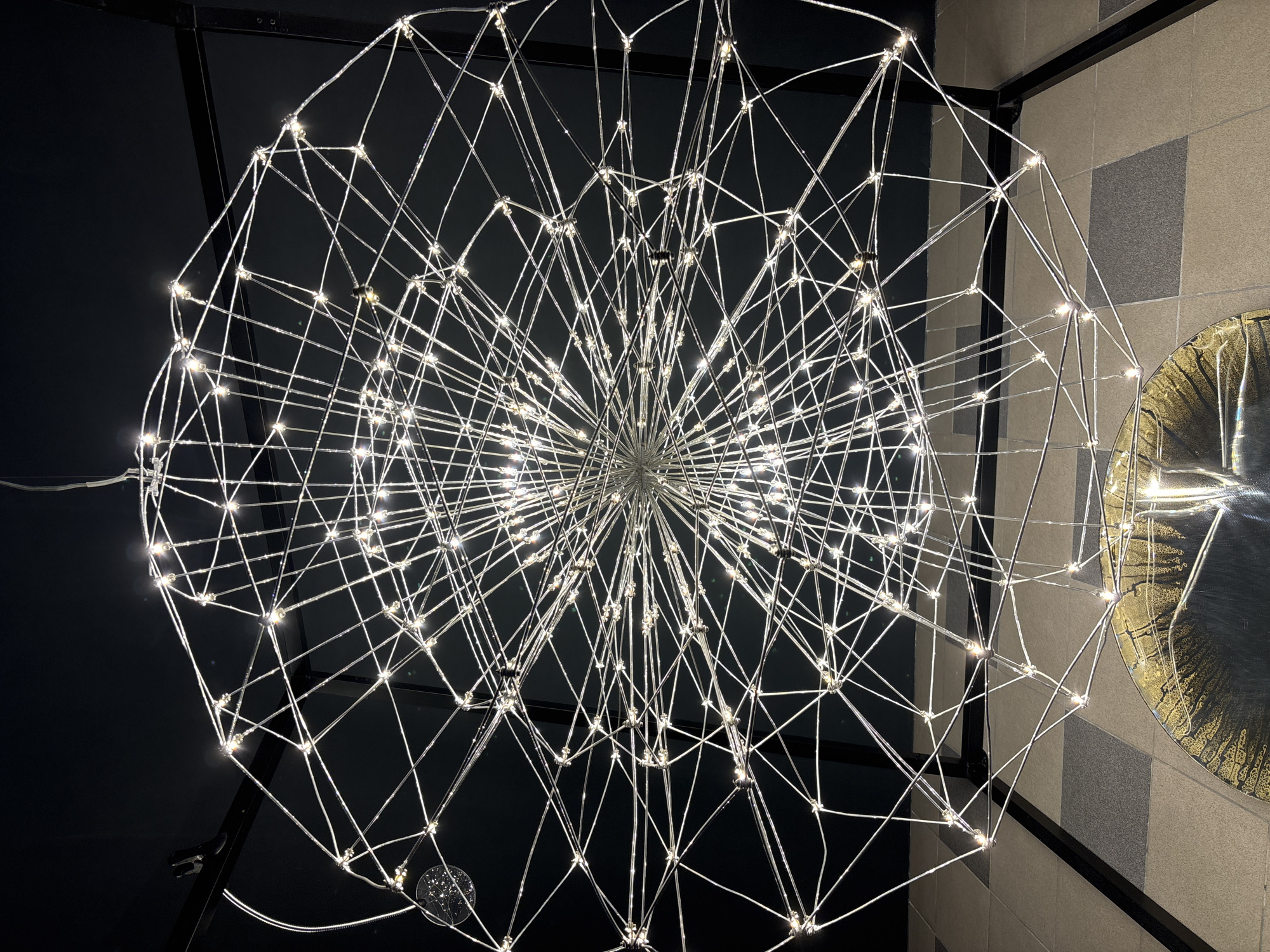 Museum visitor documents art installations in Saint Petersburg