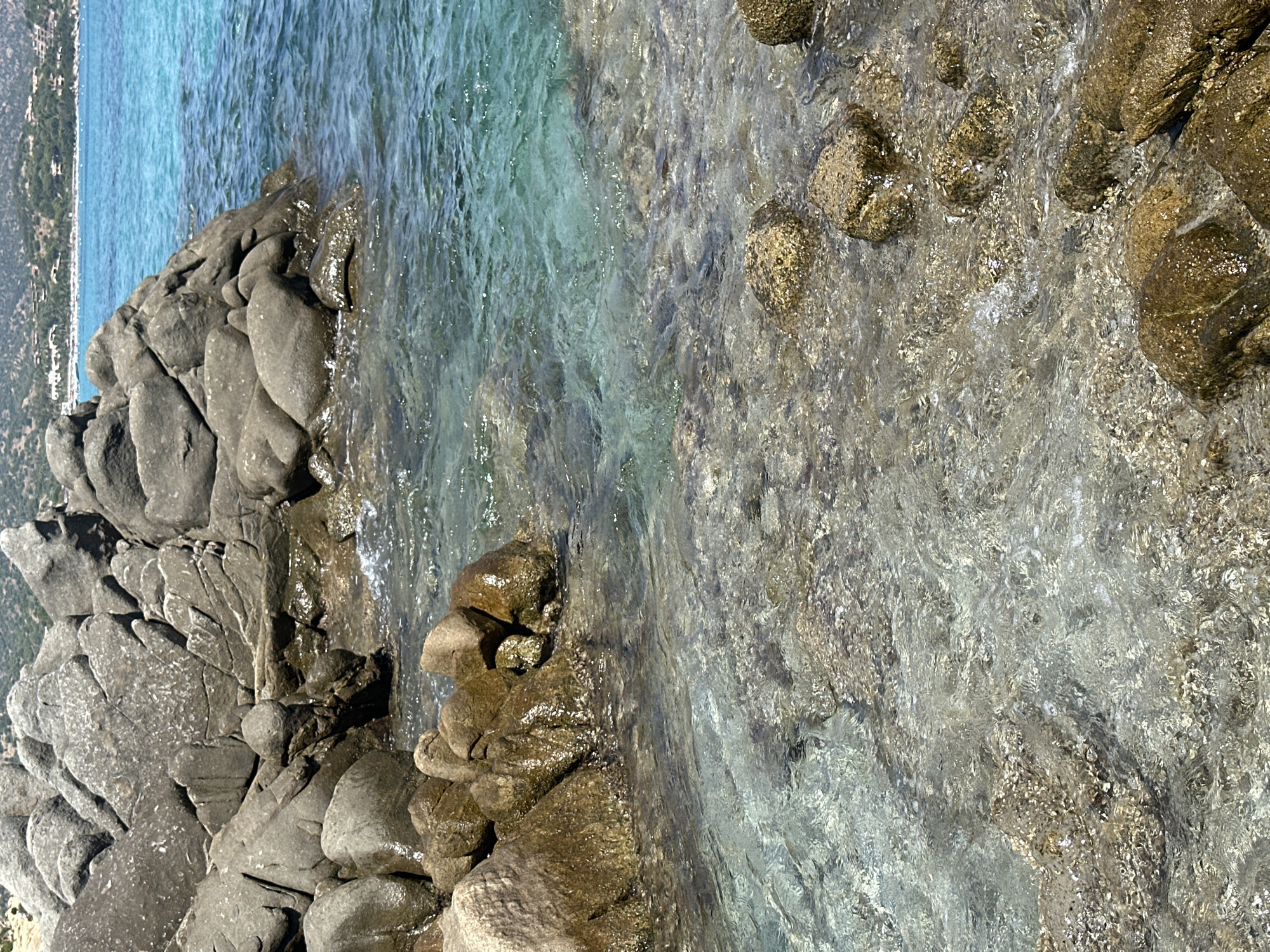Sardinian rocky coast on a sunny summer afternoon