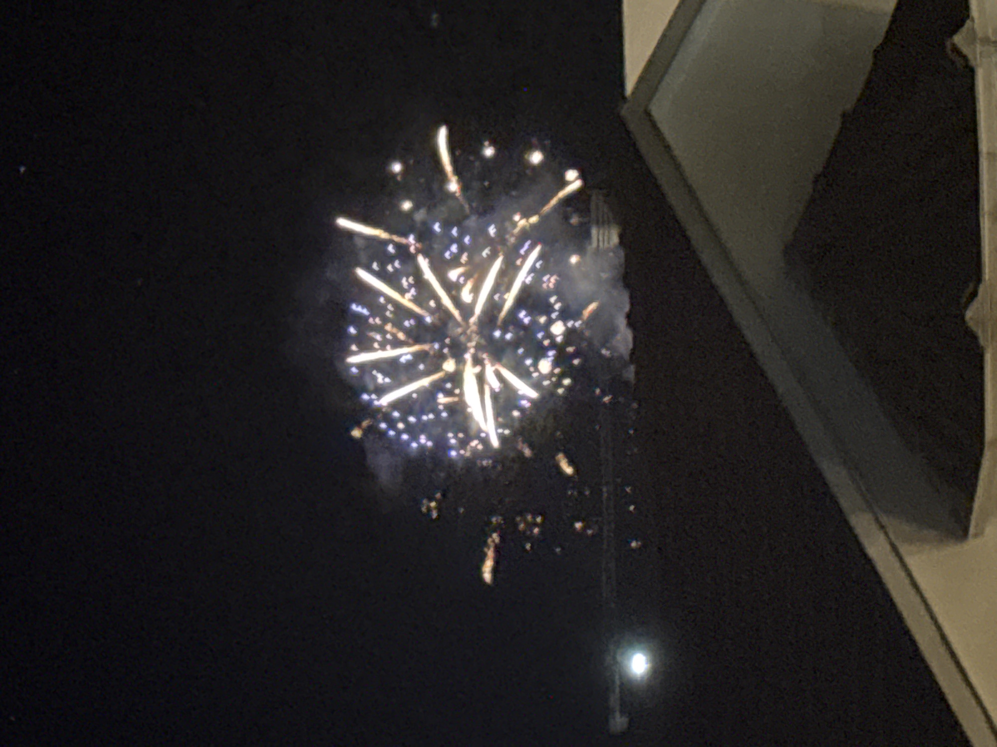 Fireworks light up the night sky over Trap, Montenegro
