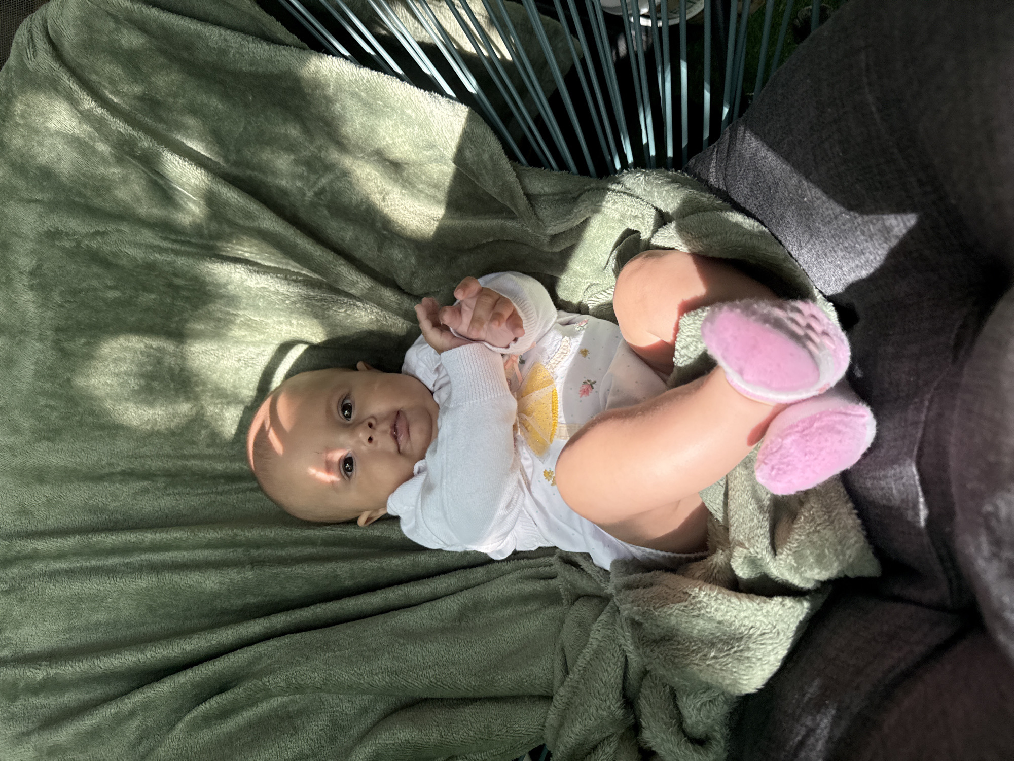 Lazy summer morning with a baby on a Plovdiv balcony