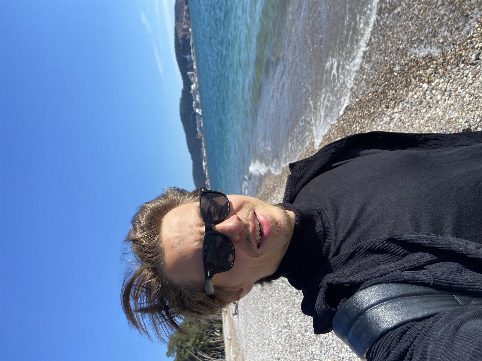 Afternoon beach activities documented along Montenegro's Adriatic coast