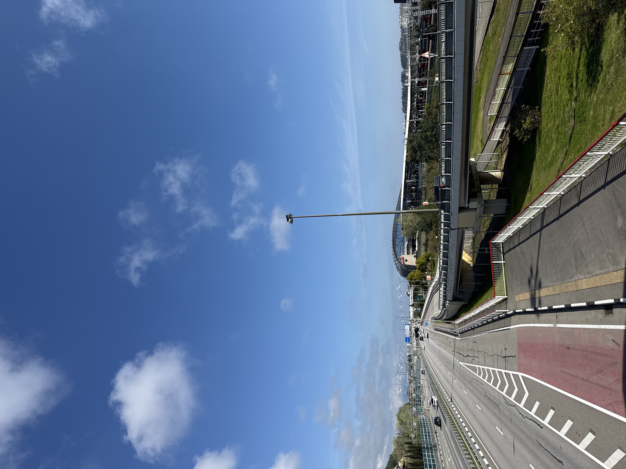 Clear skies over modern highway in Sirius, Russia